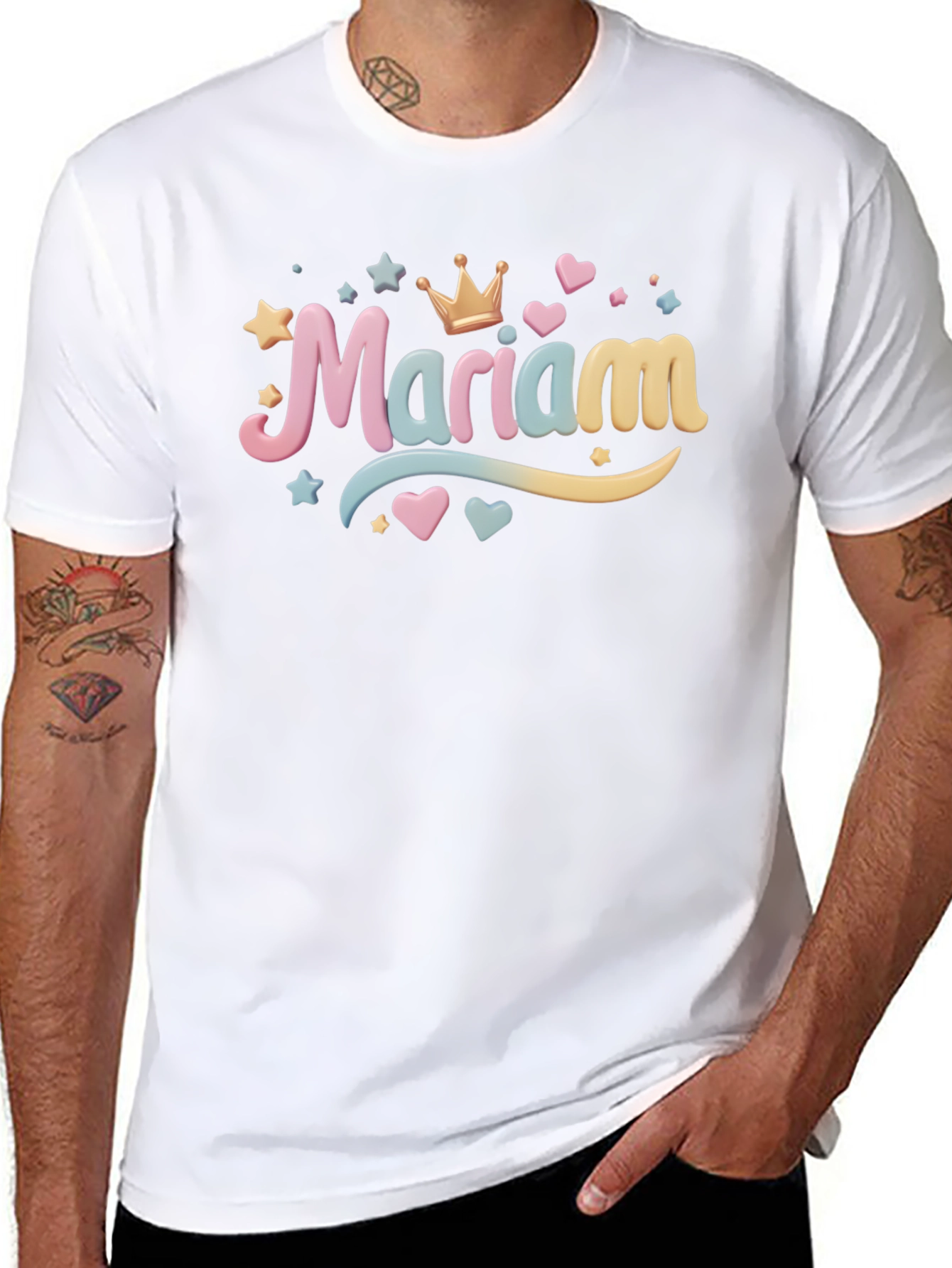 Mariam Name Black T-Shirt - Personalized Gift