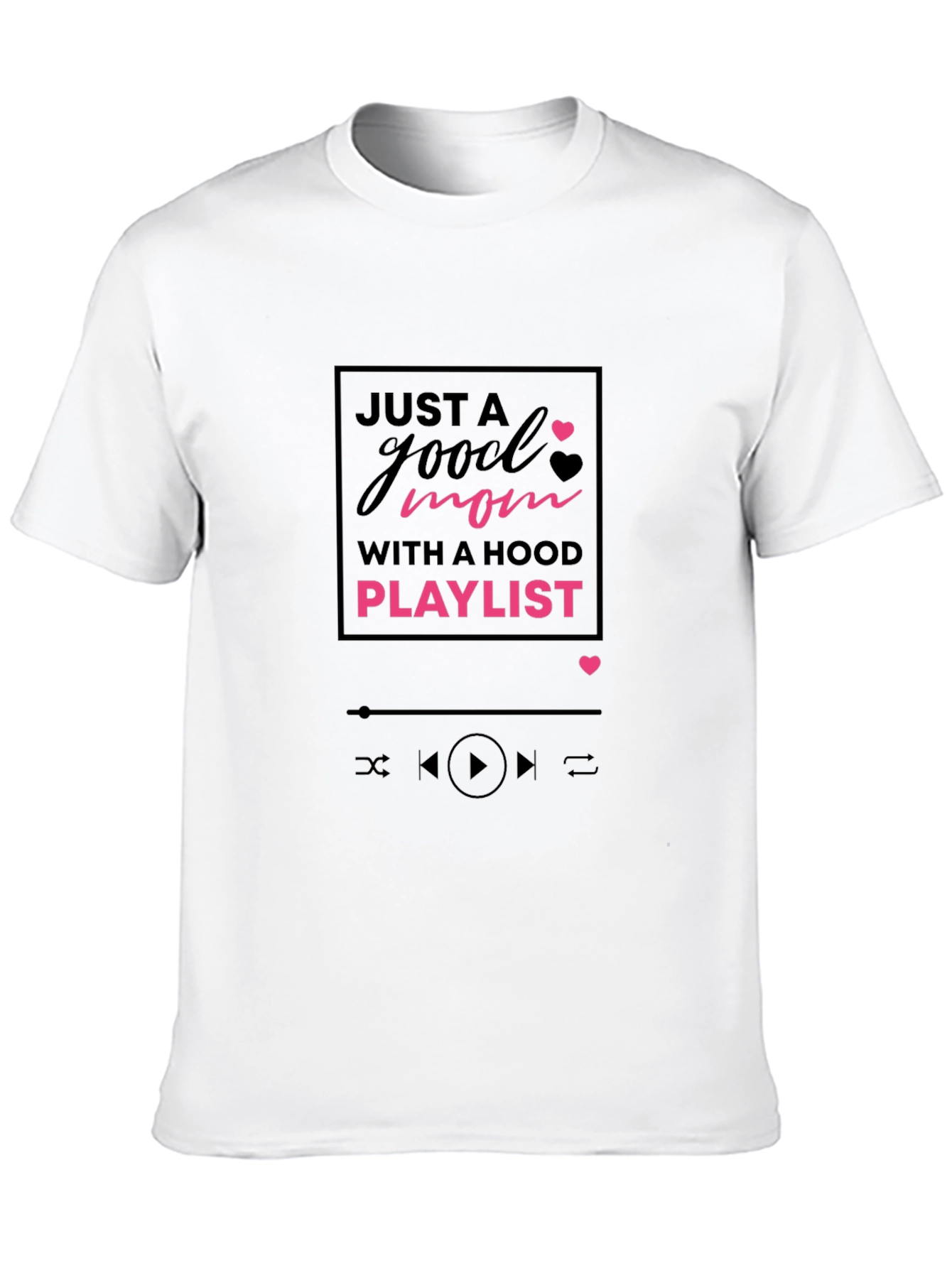 Good Mom Hood Playlist Black Tee