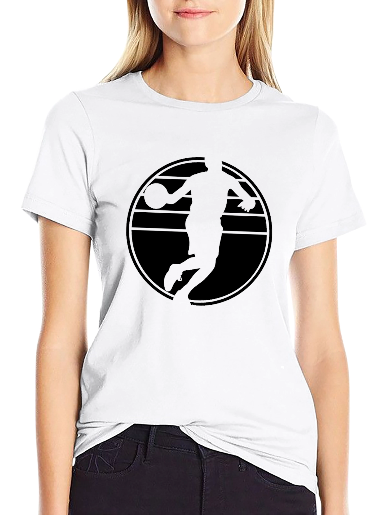 Black Basketball Graphic Tee - Dunk Silhouette