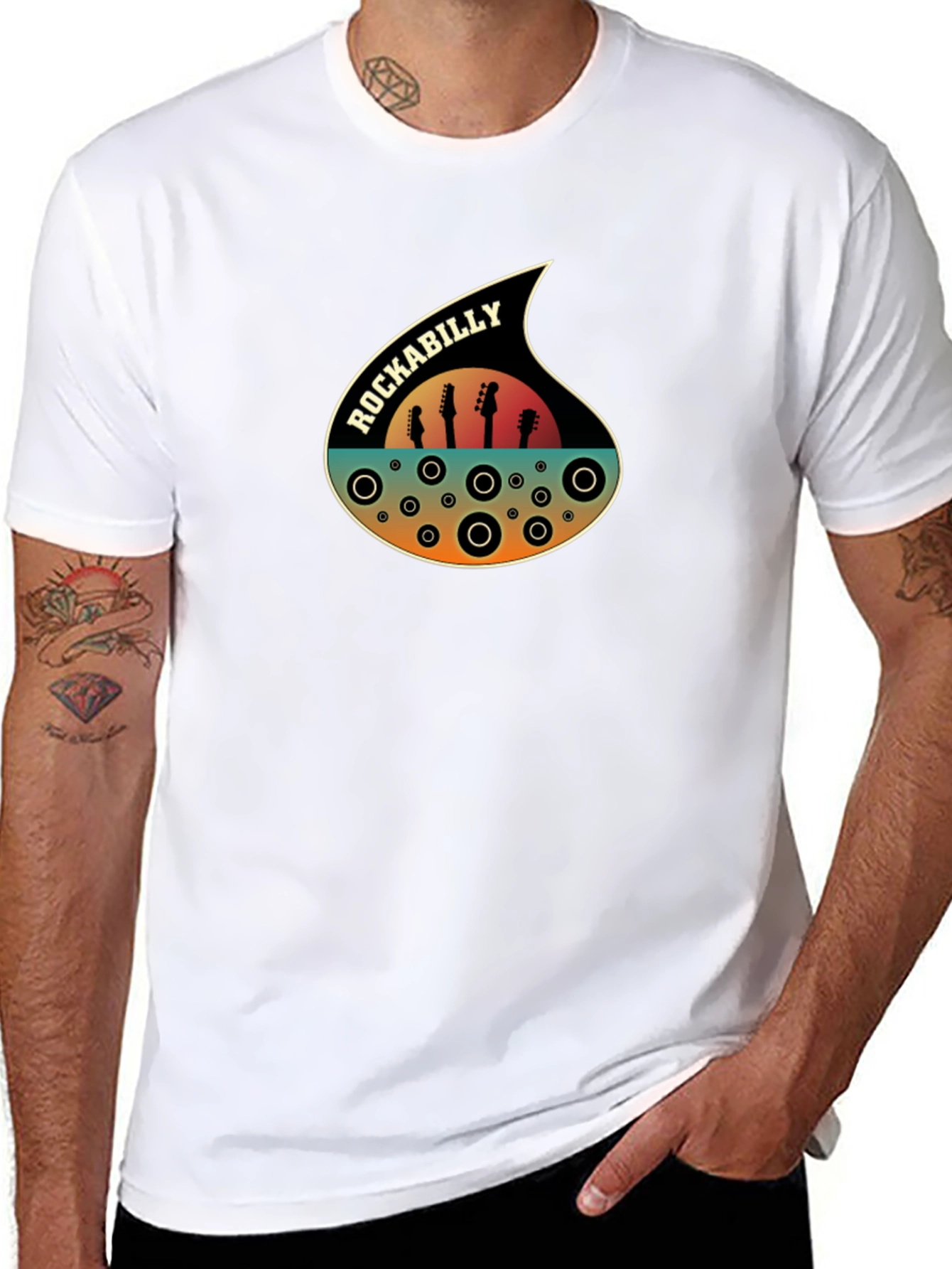 Retro Rockabilly Guitar T-Shirt