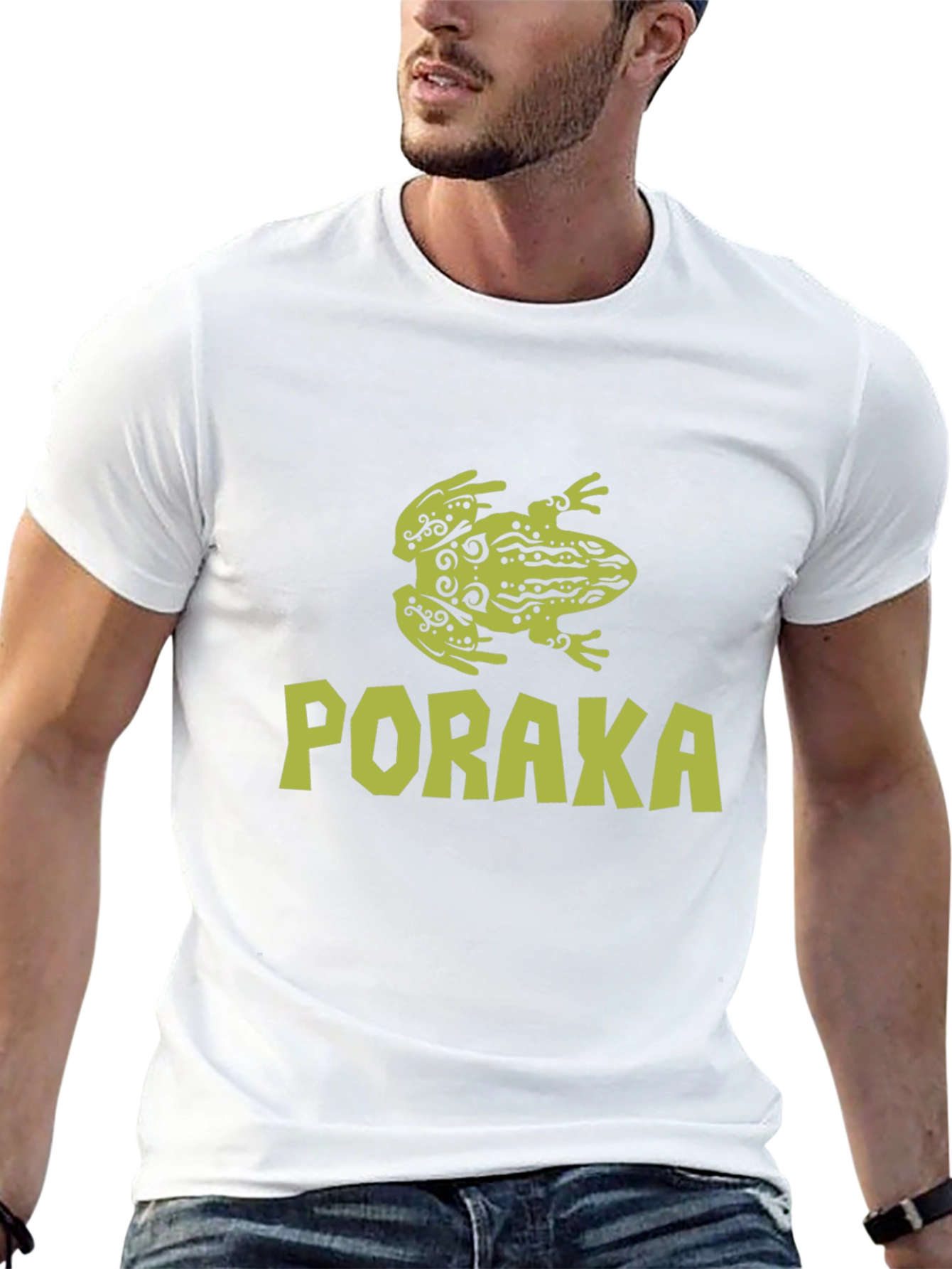 Poraka Frog Graphic Black T-Shirt