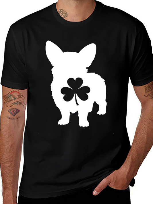 Corgi Shamrock Graphic Tee - St. Patricks Day Shirt