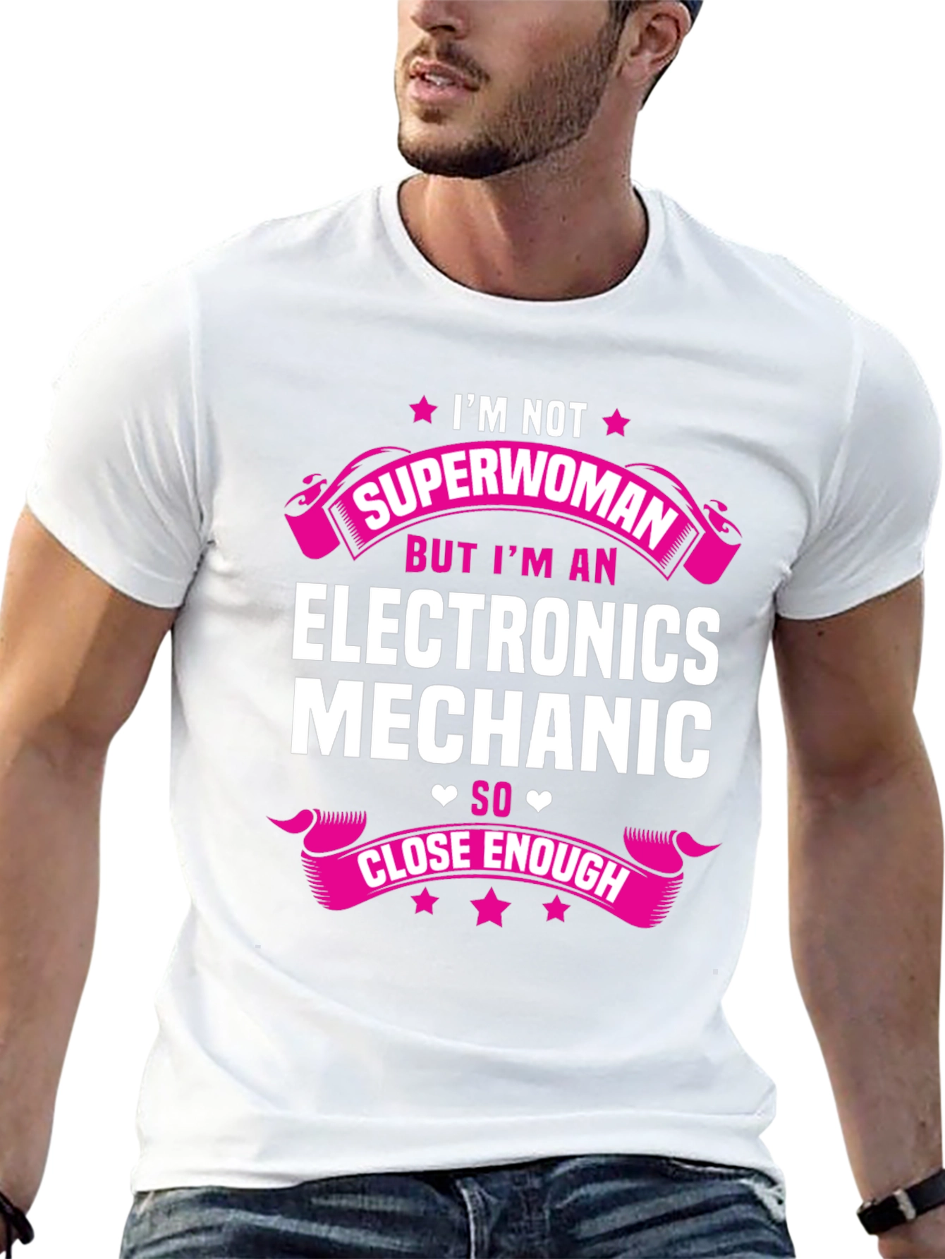 Electronics Mechanic T-Shirt - Superwoman Design
