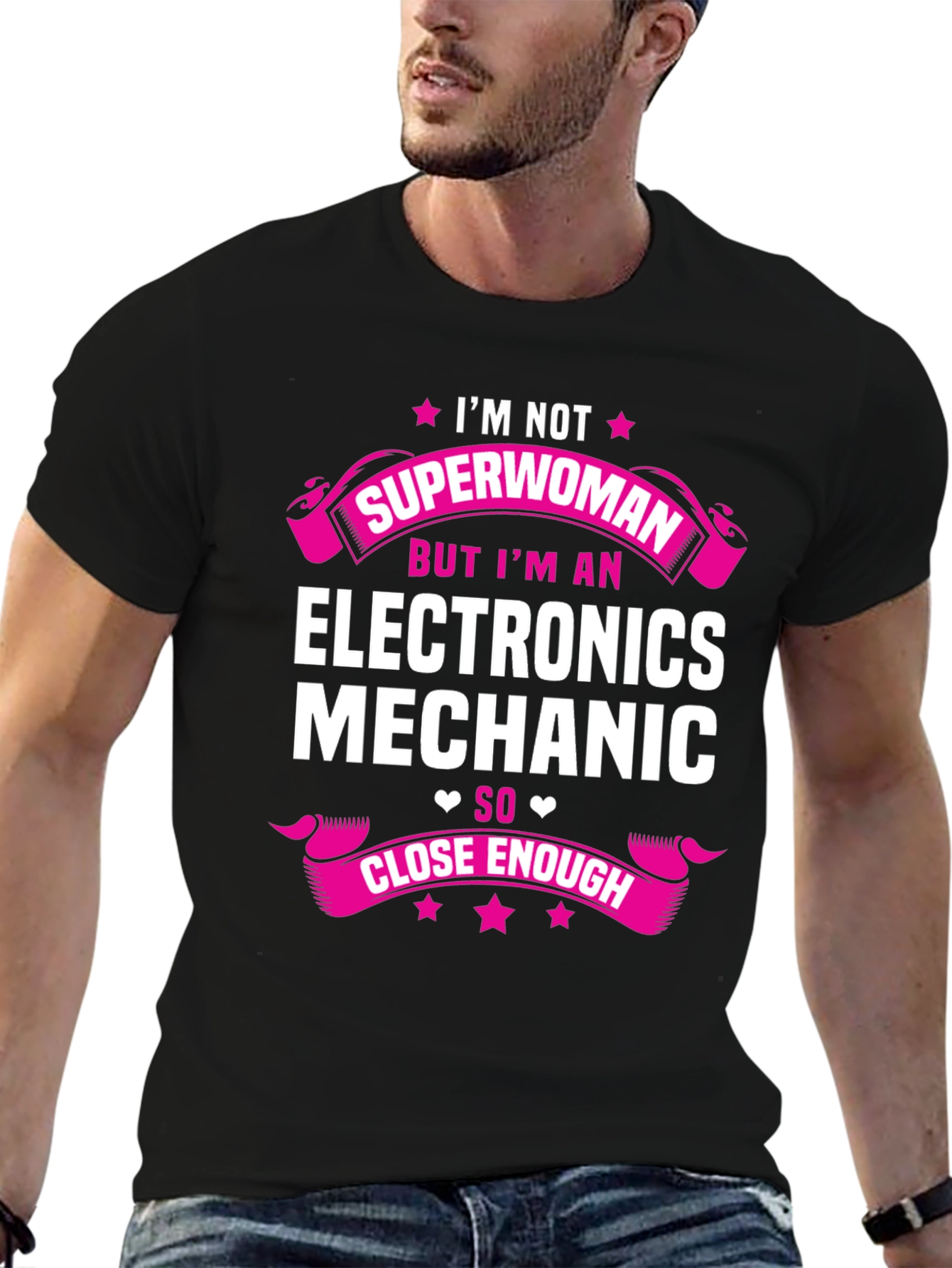 Electronics Mechanic T-Shirt - Superwoman Design