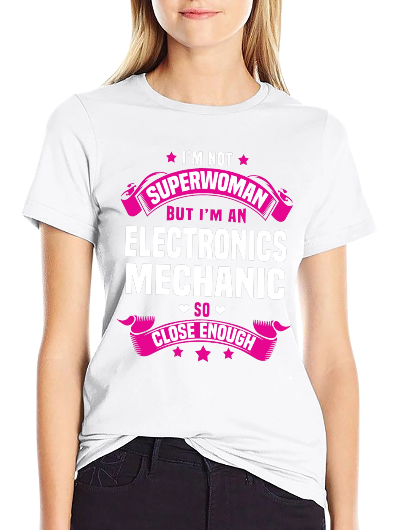 Electronics Mechanic T-Shirt - Superwoman Design