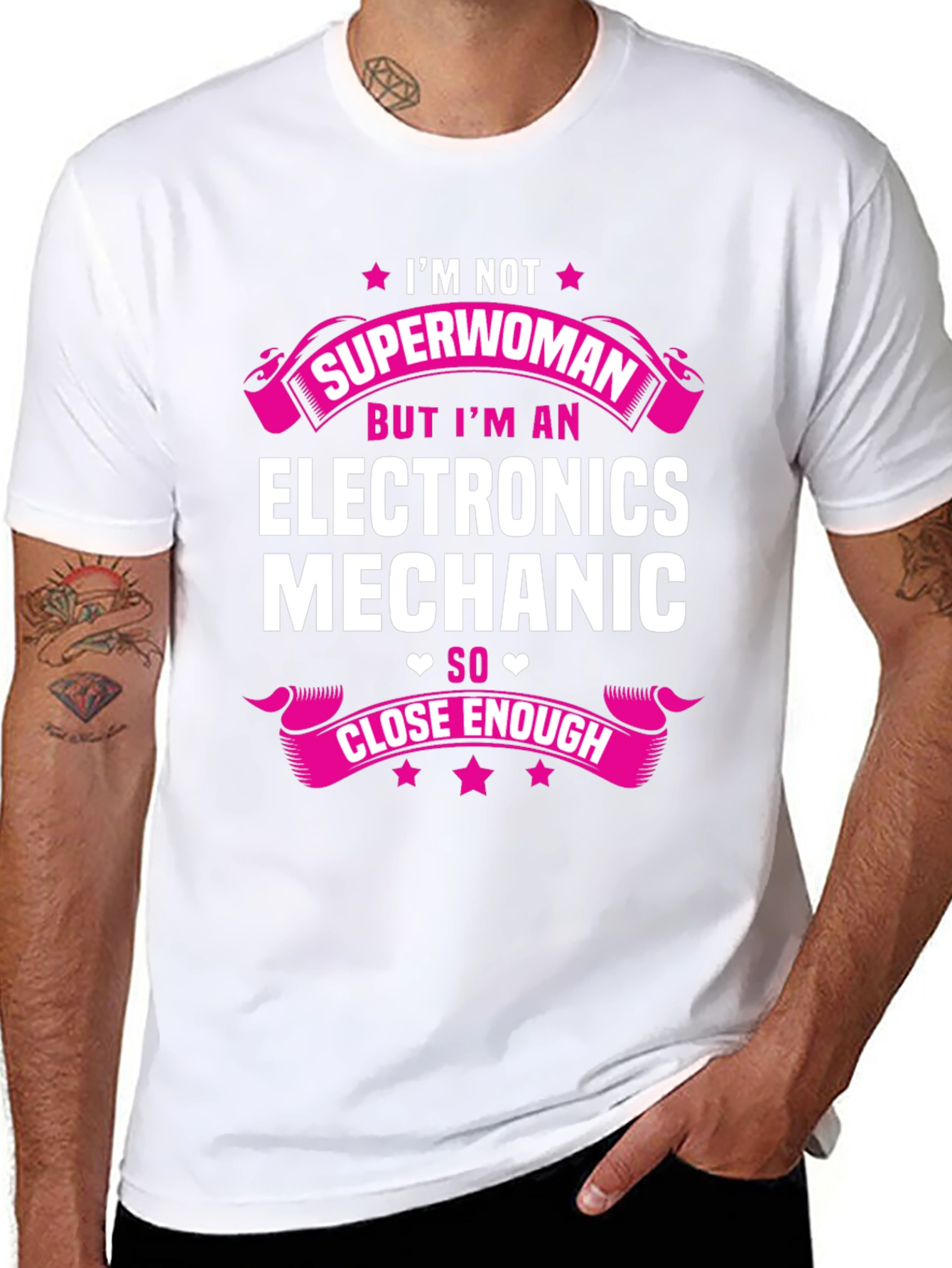 Electronics Mechanic T-Shirt - Superwoman Design