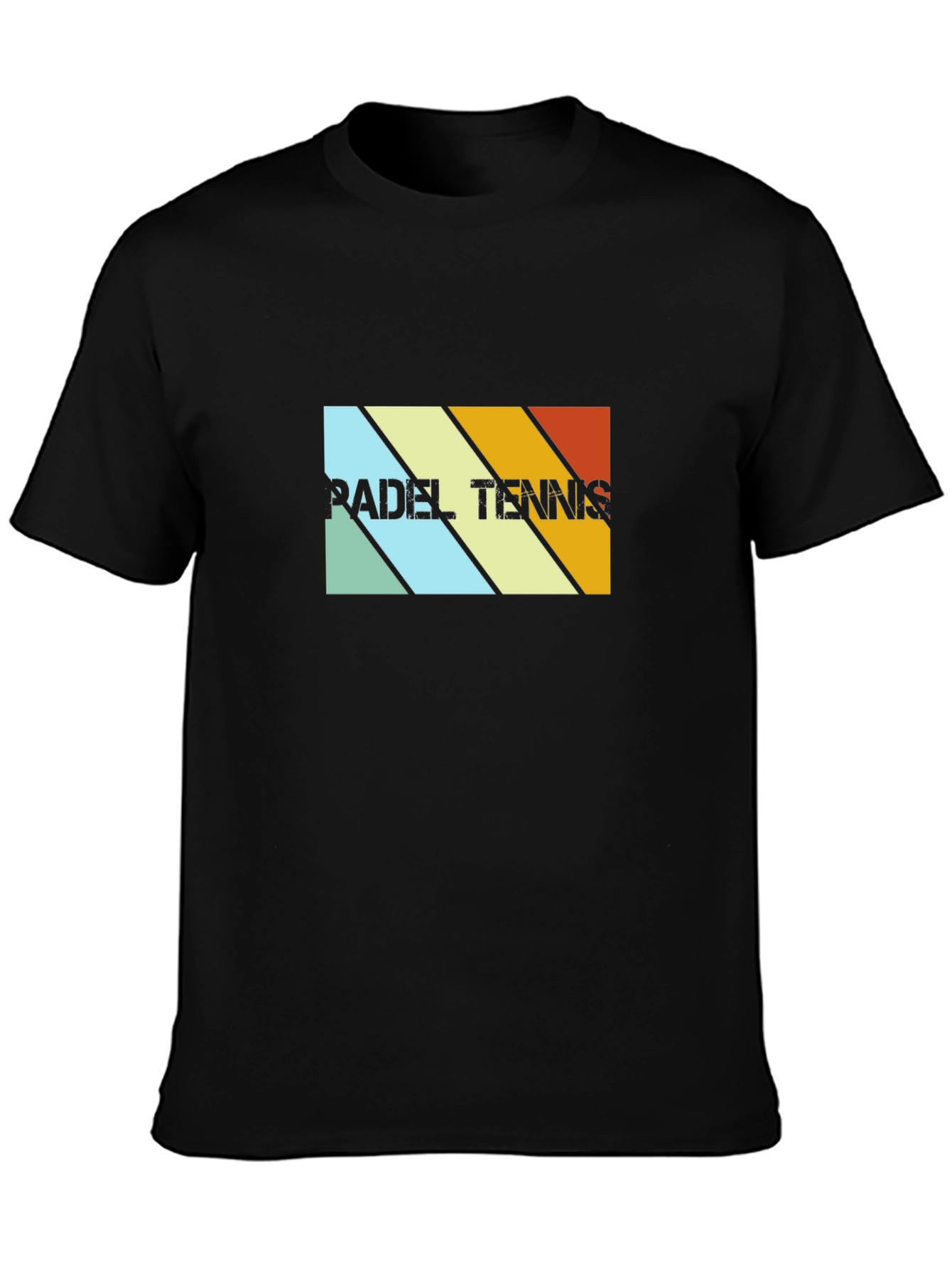 Padel Tennis Retro Stripe Graphic T-Shirt