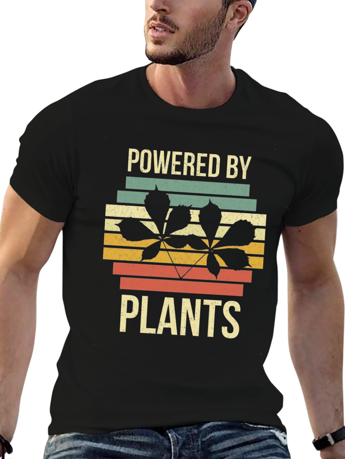 Powered by Plants Graphic Tee - Retro Style