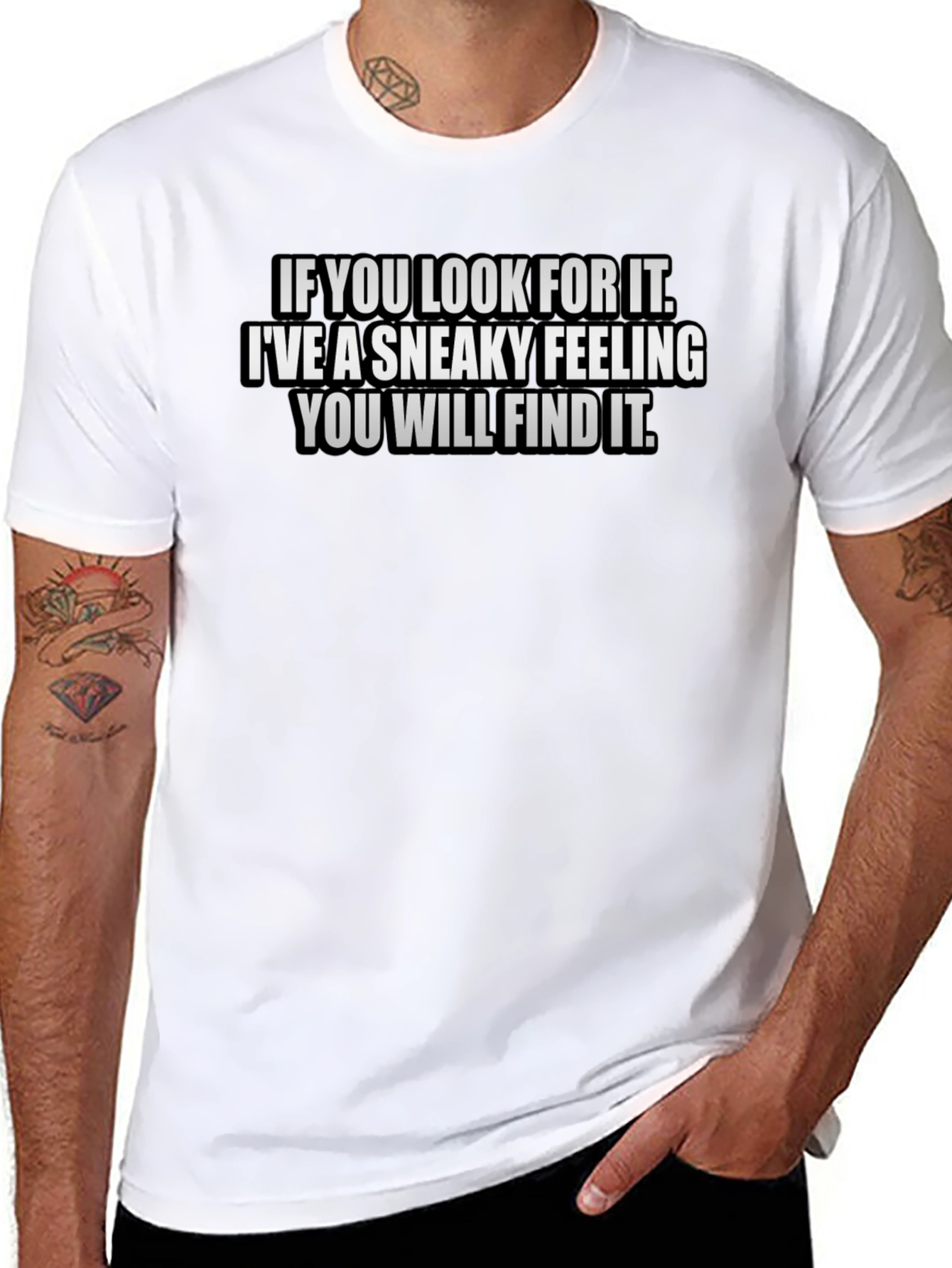 Sneaky Feeling Graphic Tee - Find It T-Shirt