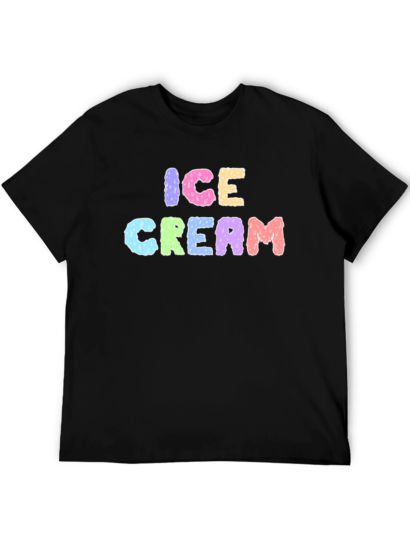 Ice Cream Graphic Black T-Shirt