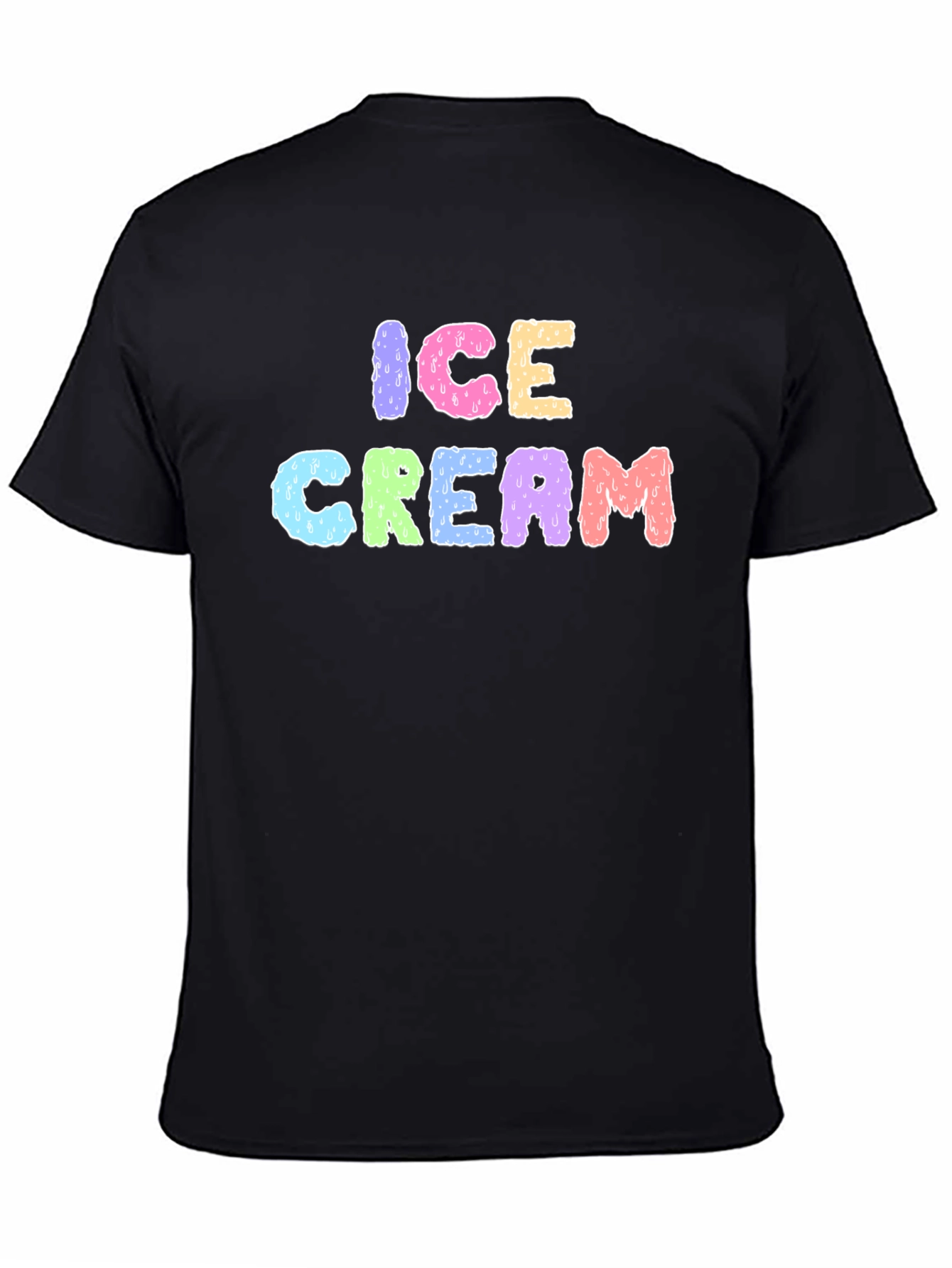 Ice Cream Graphic Black T-Shirt