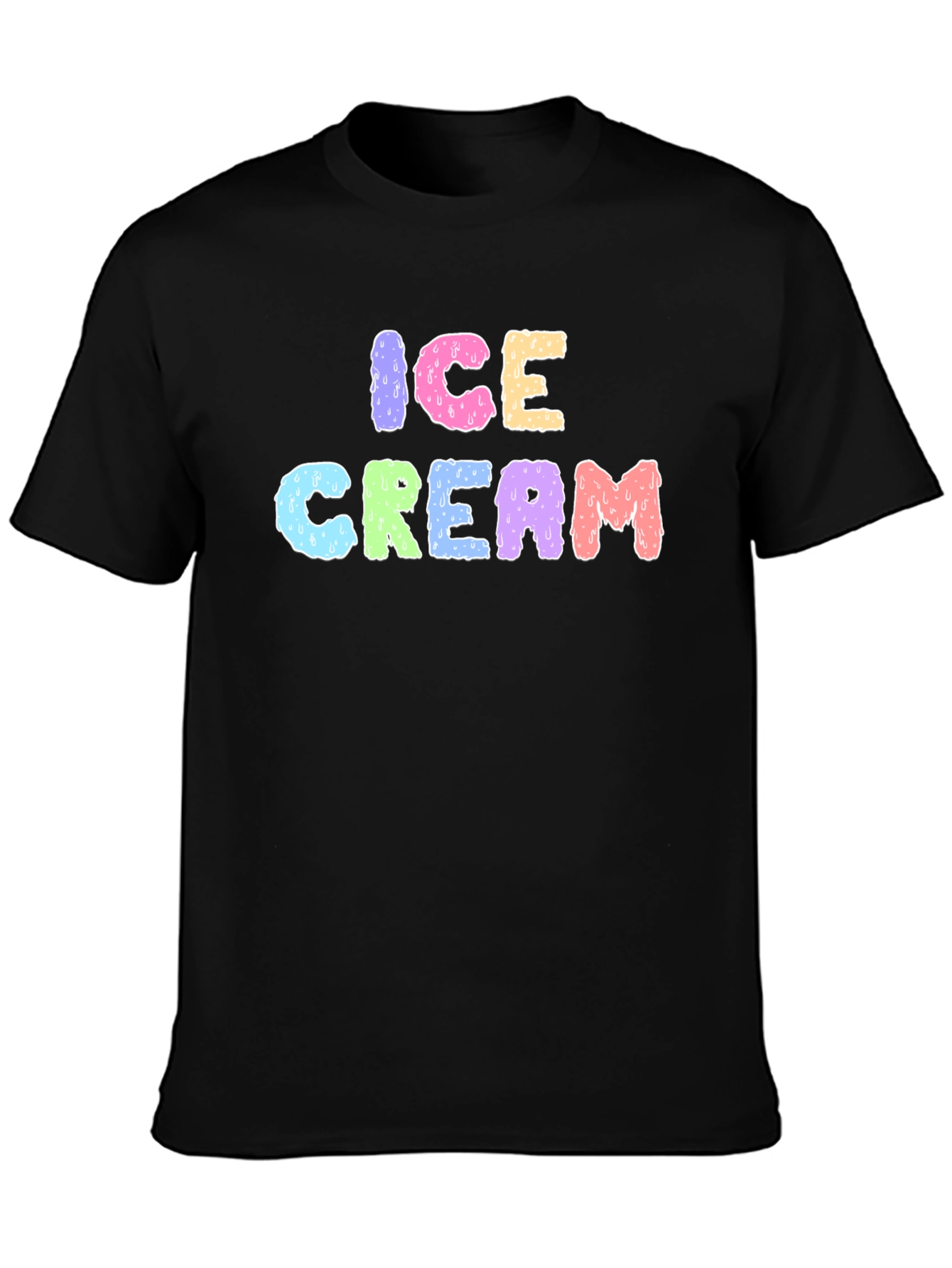 Ice Cream Graphic Black T-Shirt