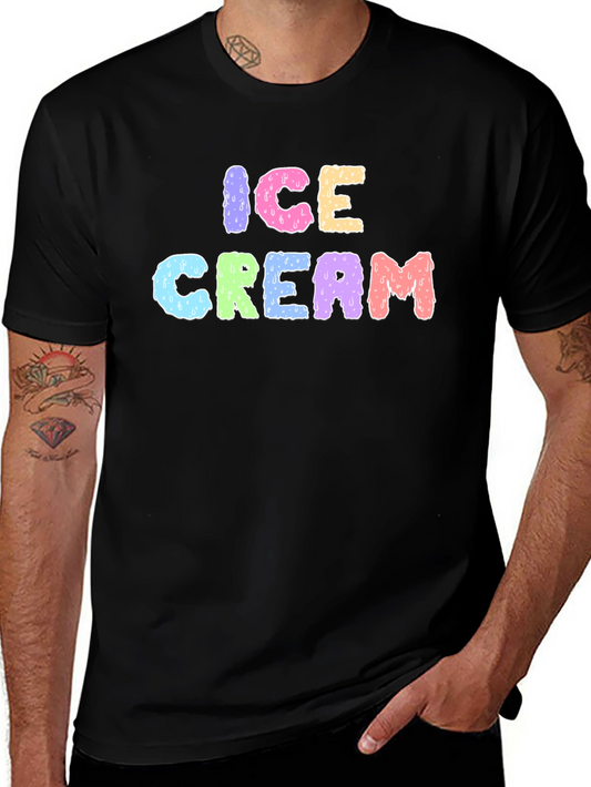 Ice Cream Graphic Black T-Shirt