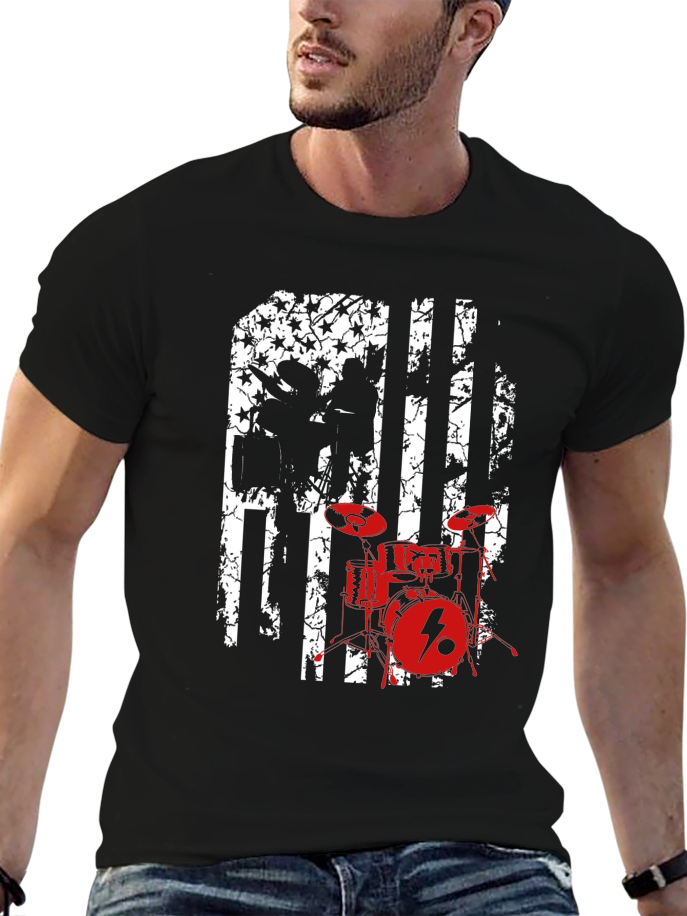 Drum Set Graphic T-Shirt