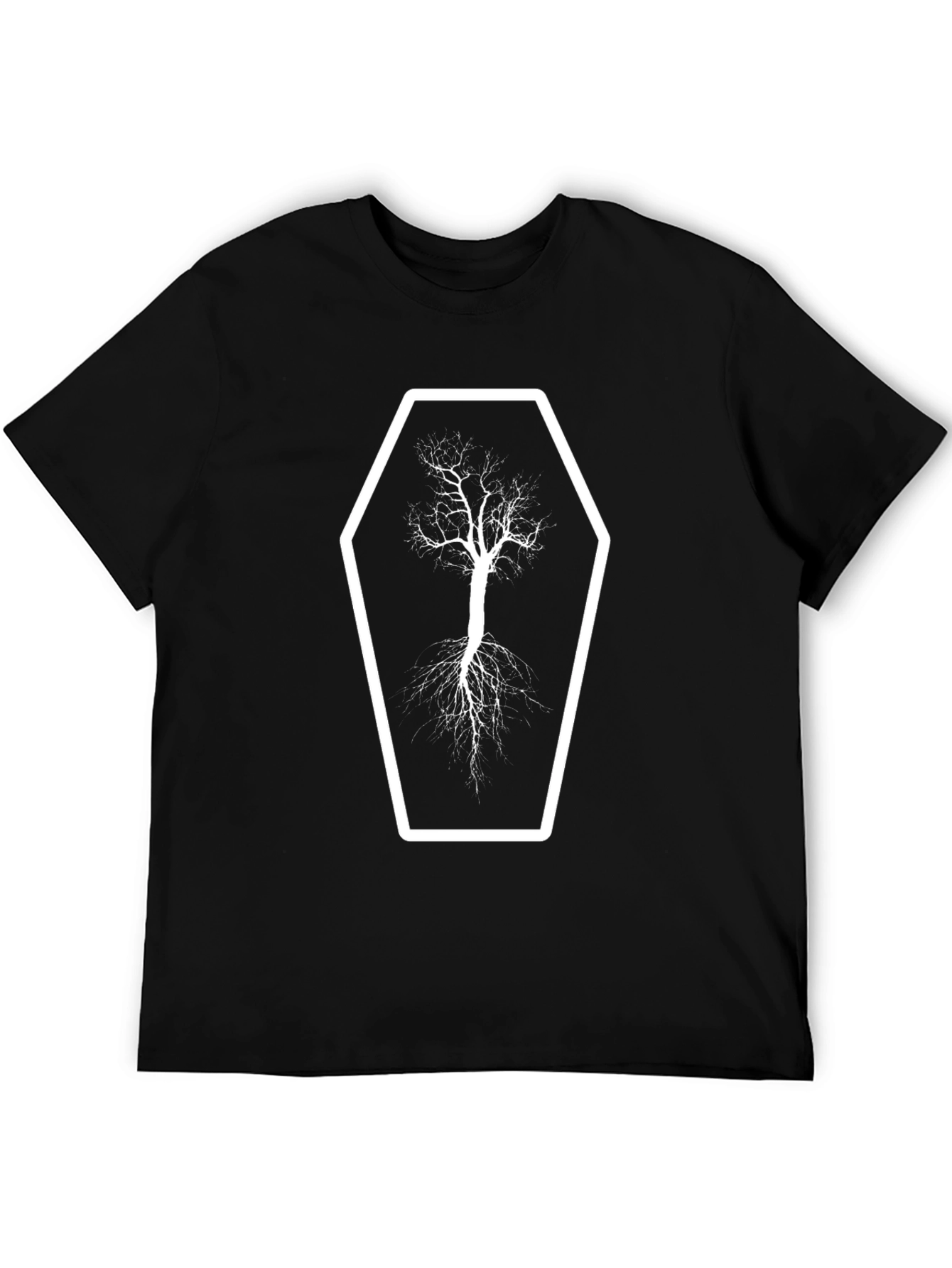 Tree Coffin Graphic Tee - Unisex Black T-Shirt