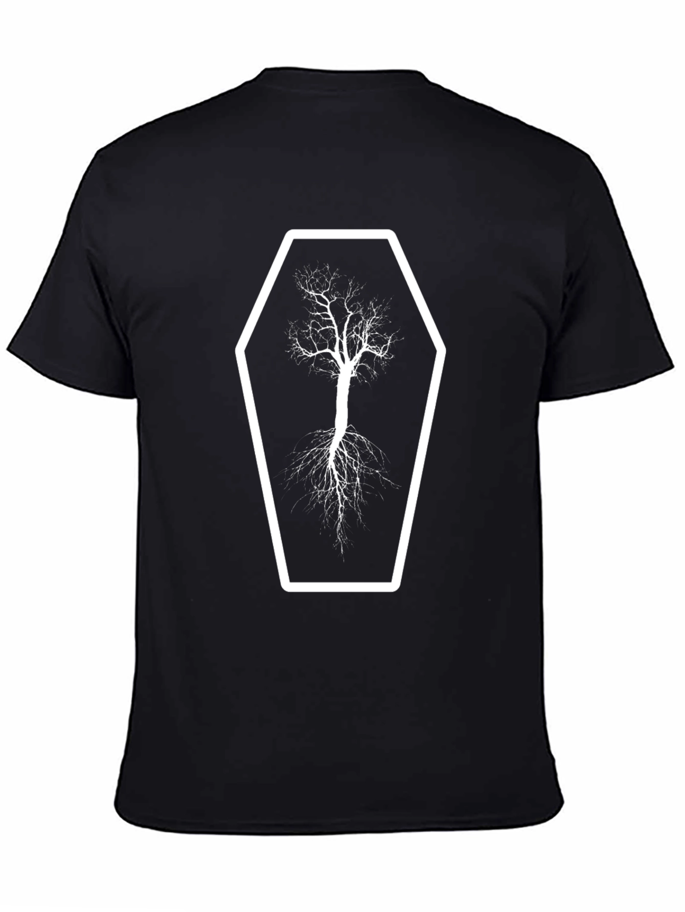 Tree Coffin Graphic Tee - Unisex Black T-Shirt