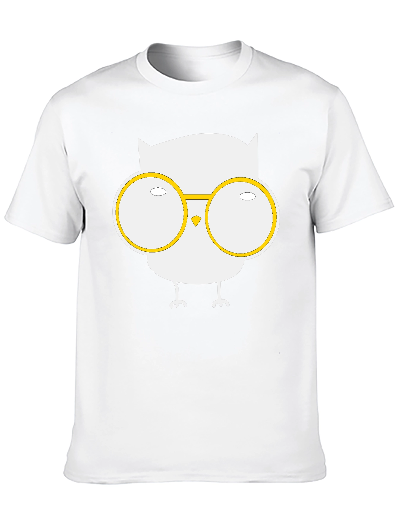Owl with Glasses Graphic Tee - Black