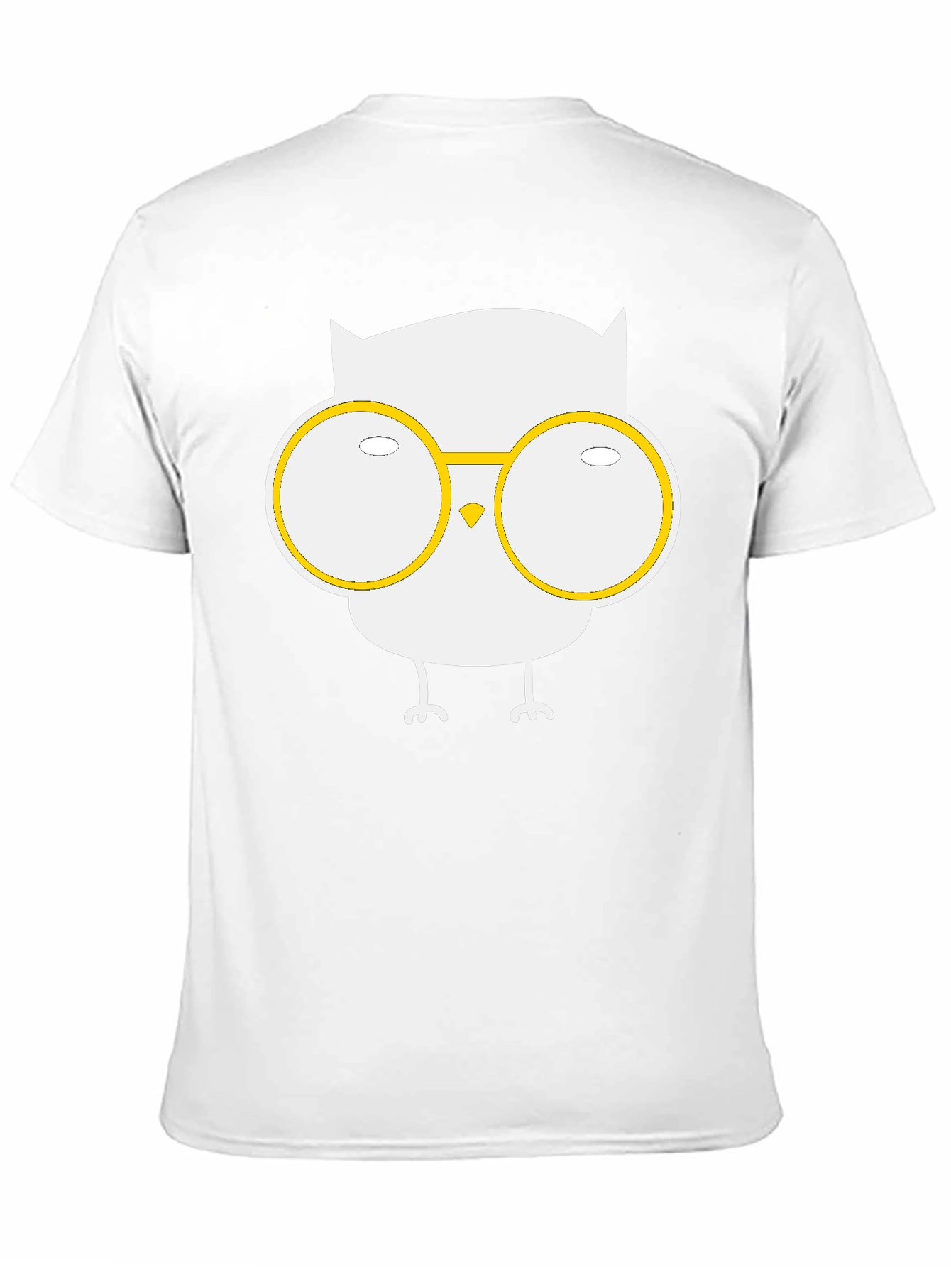 Owl with Glasses Graphic Tee - Black
