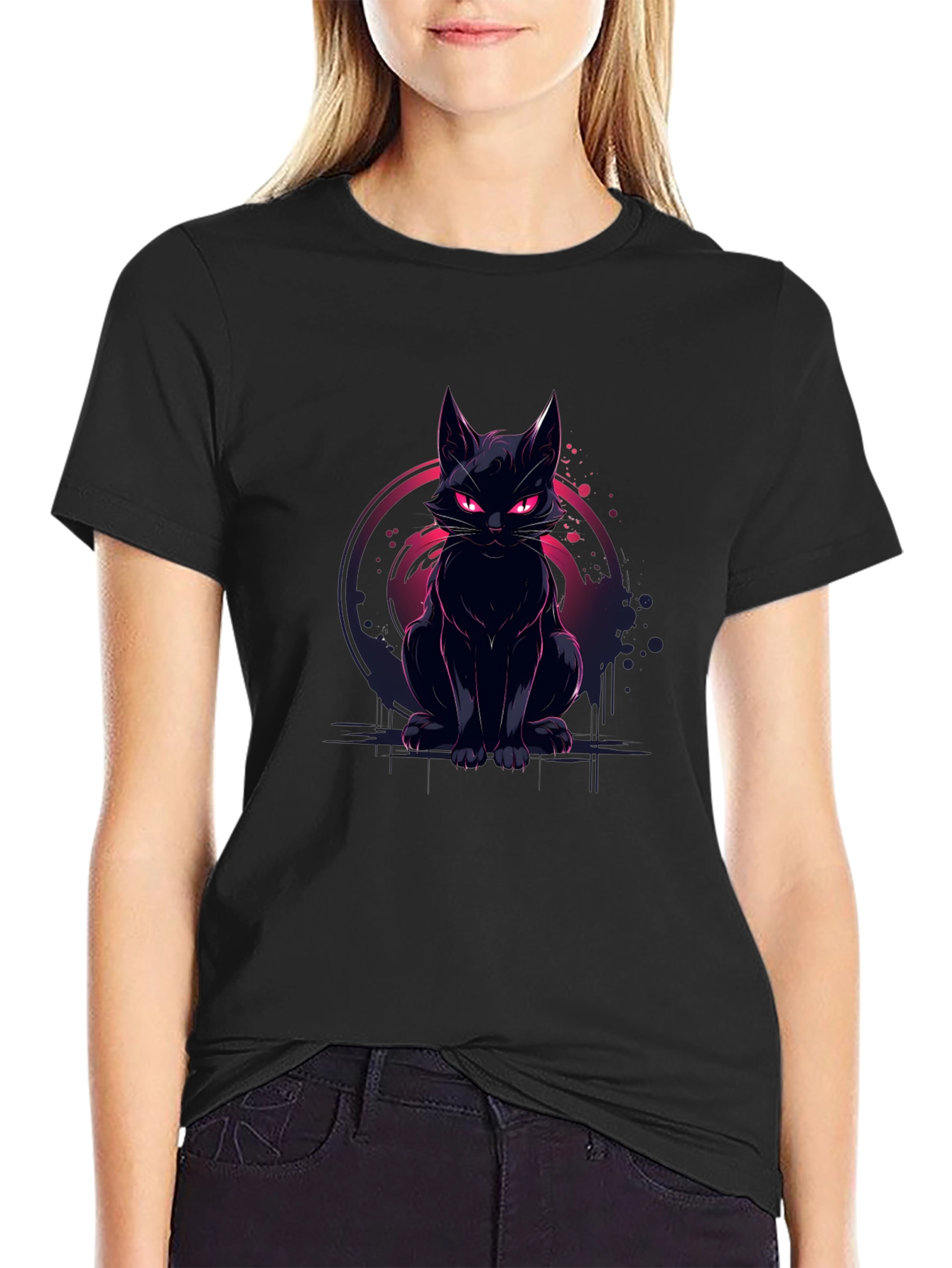 Black Cat Graphic Tee - Mens