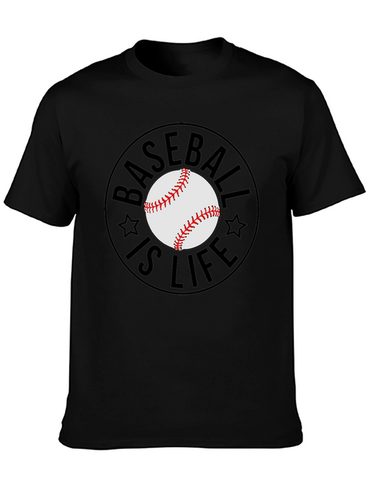 Baseball is Life Black Graphic Tee