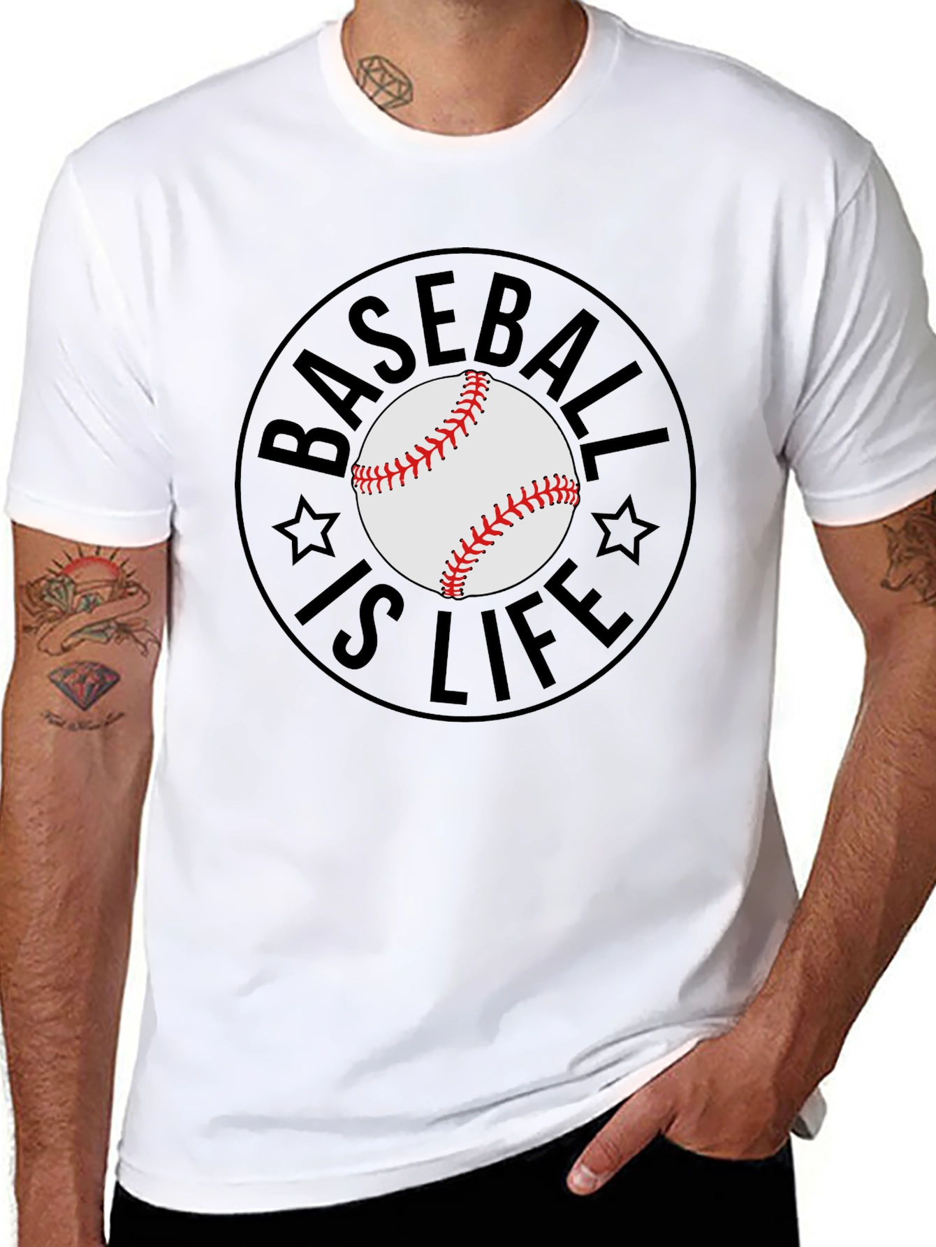 Baseball is Life Black Graphic Tee