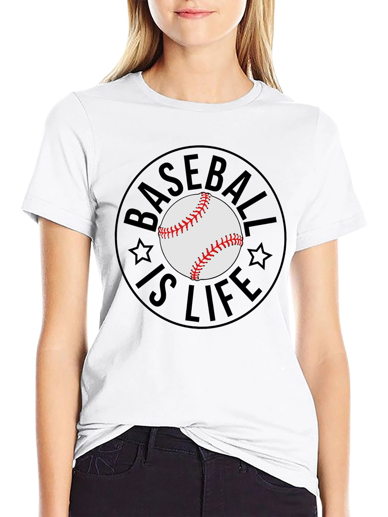 Baseball is Life Black Graphic Tee