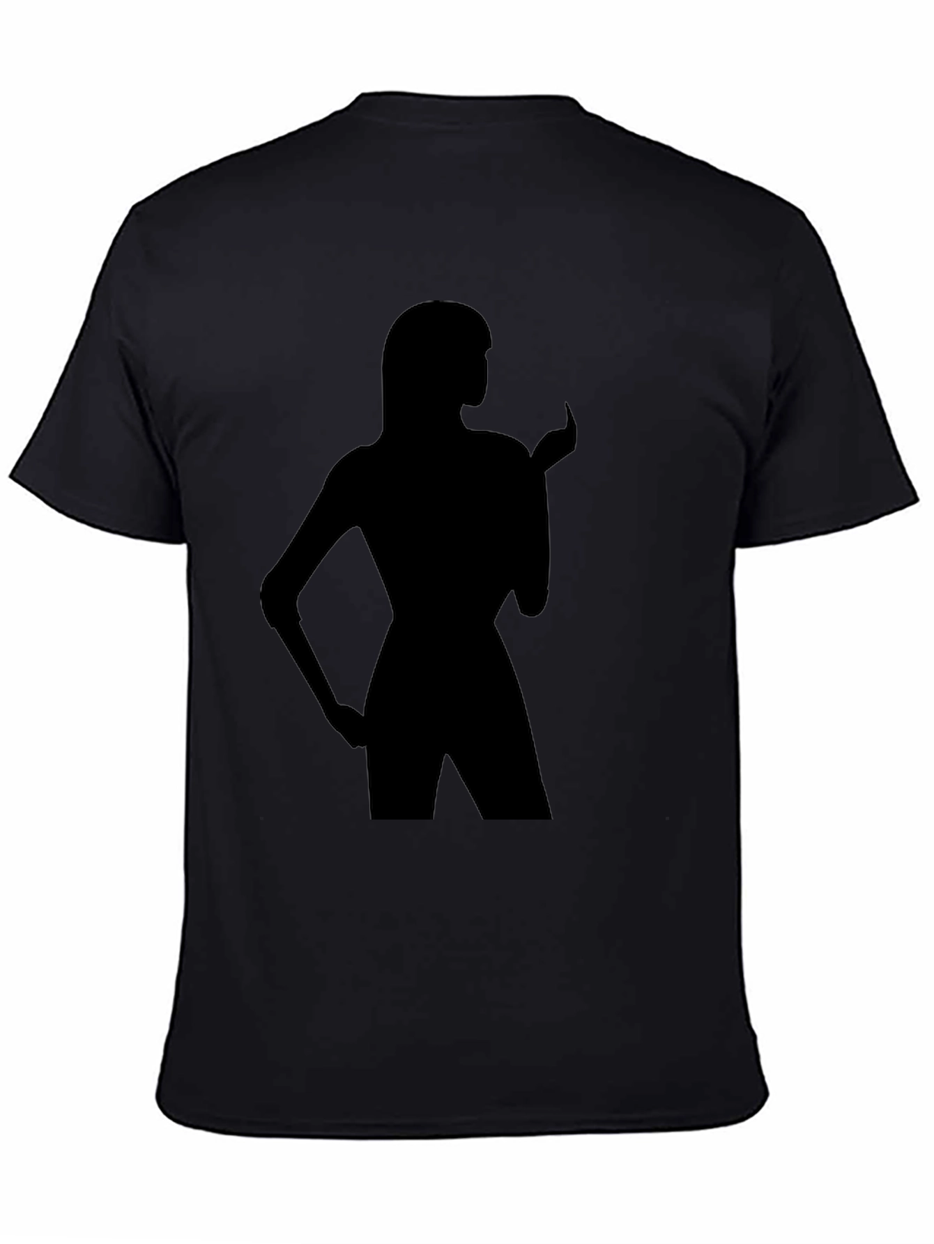 Silhouette Tee - Black T-Shirt with Figure Graphic
