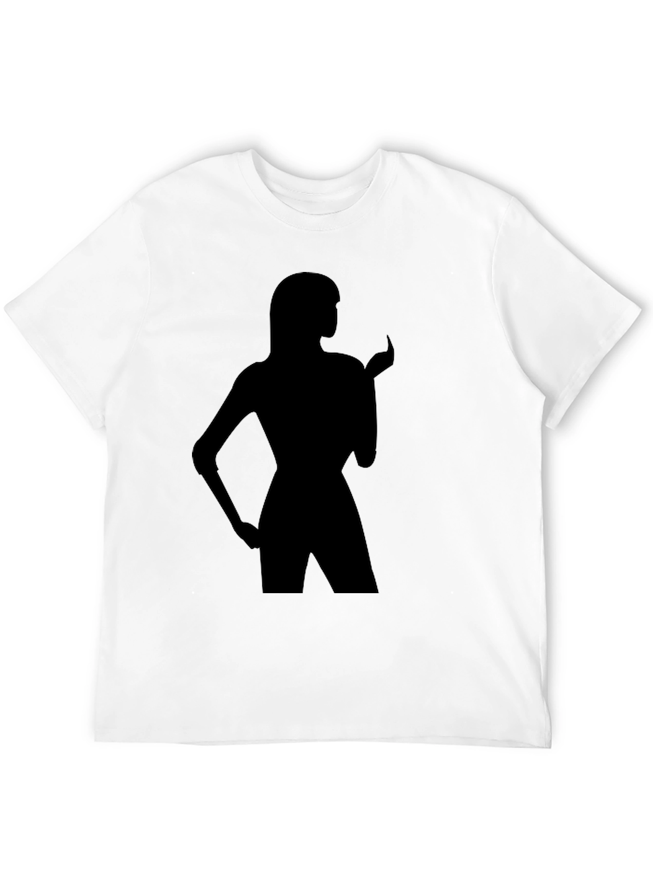 Silhouette Tee - Black T-Shirt with Figure Graphic