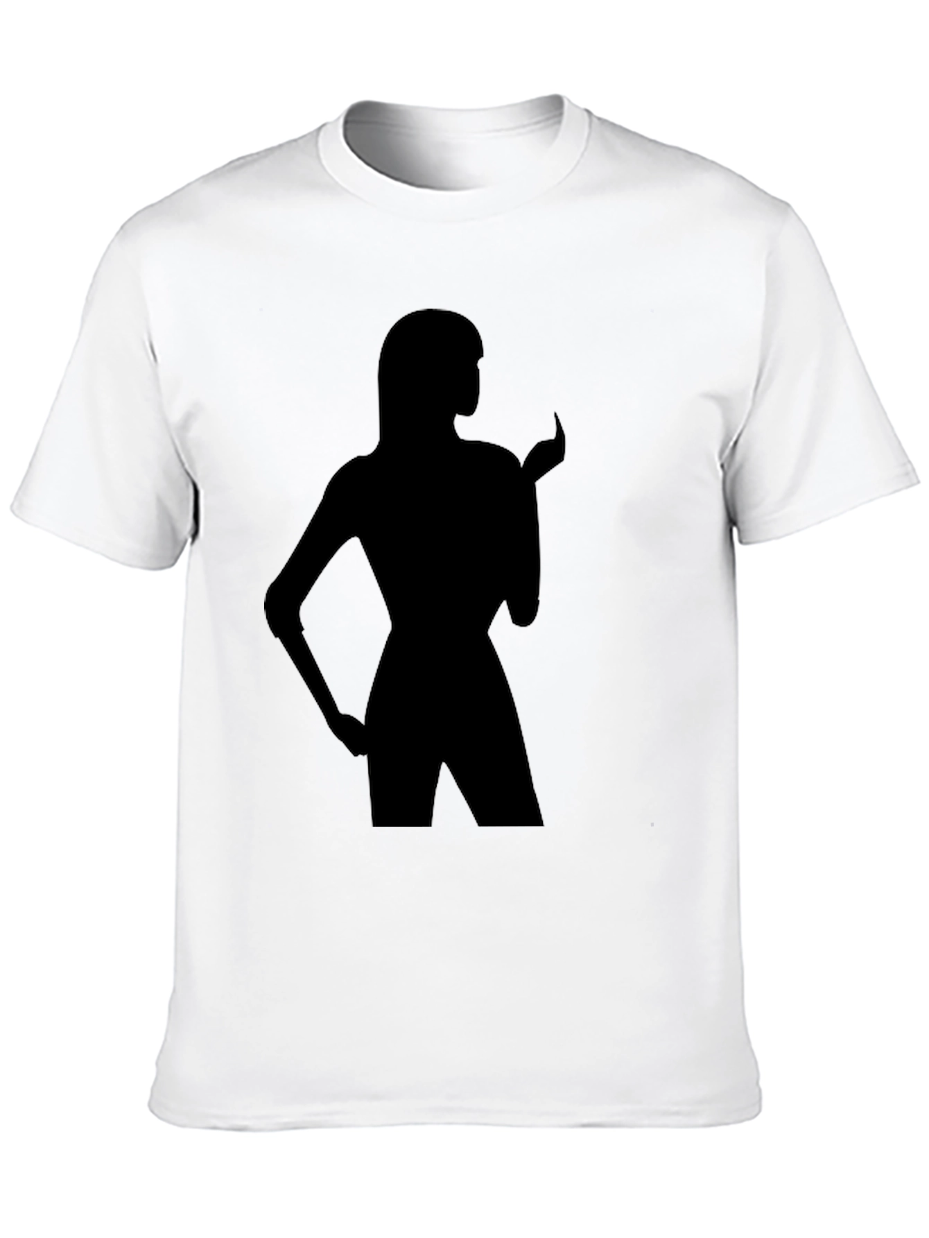 Silhouette Tee - Black T-Shirt with Figure Graphic