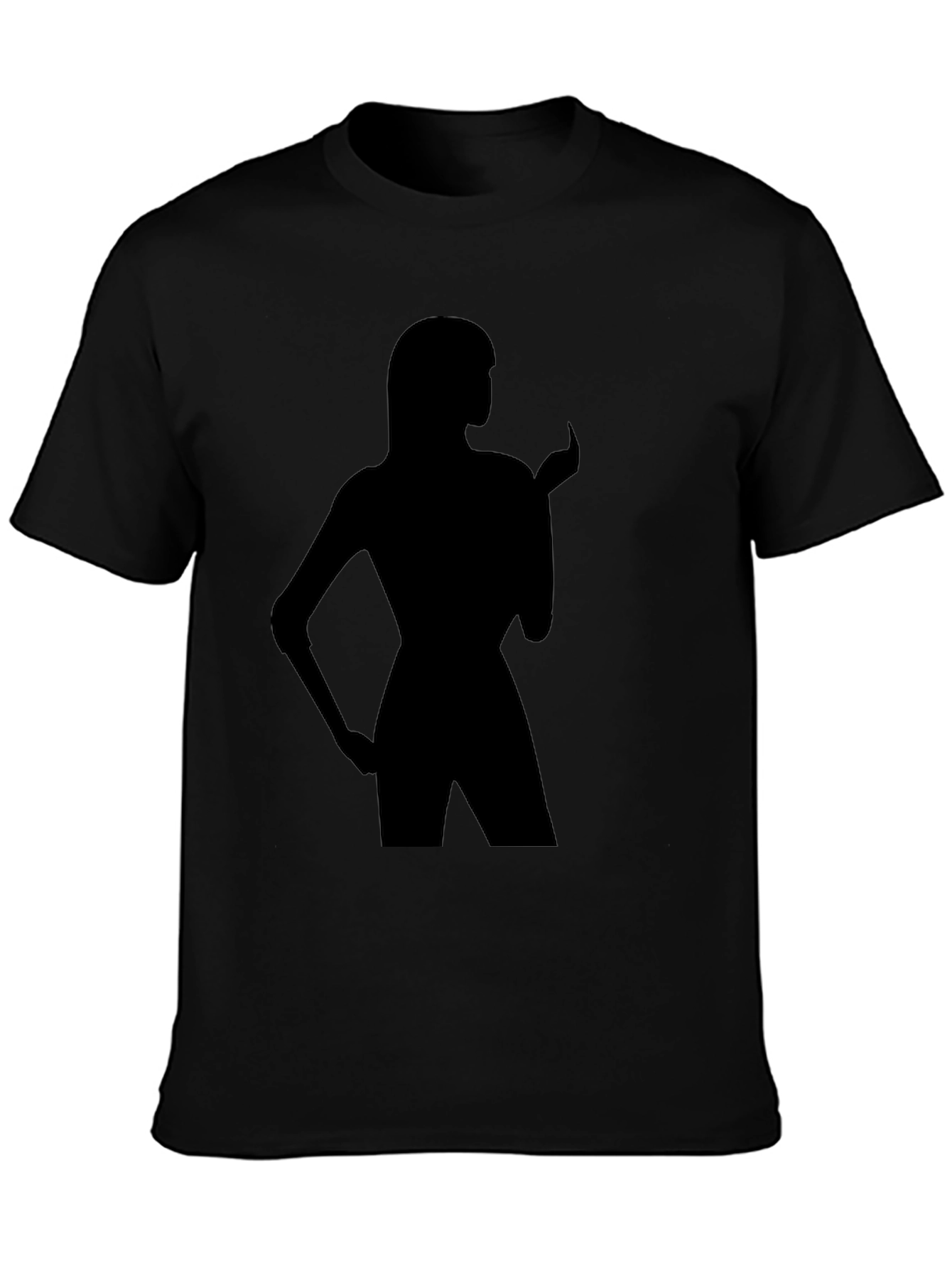 Silhouette Tee - Black T-Shirt with Figure Graphic