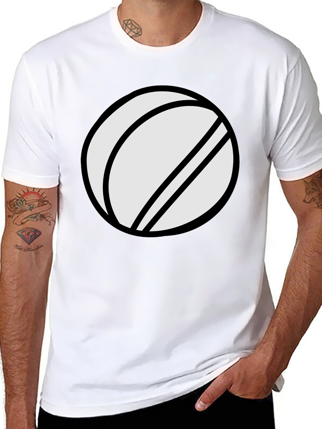 Abstract Circle Graphic T-Shirt