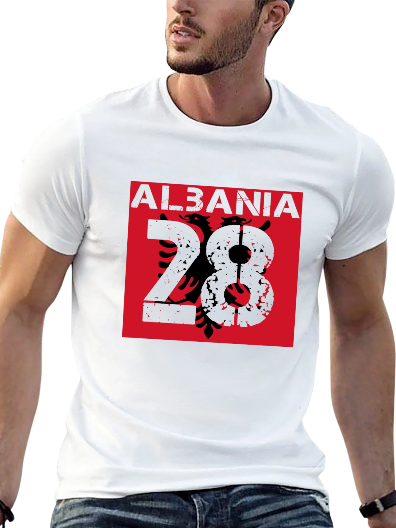 Albania Eagle Graphic Tee - Mens Black T-Shirt