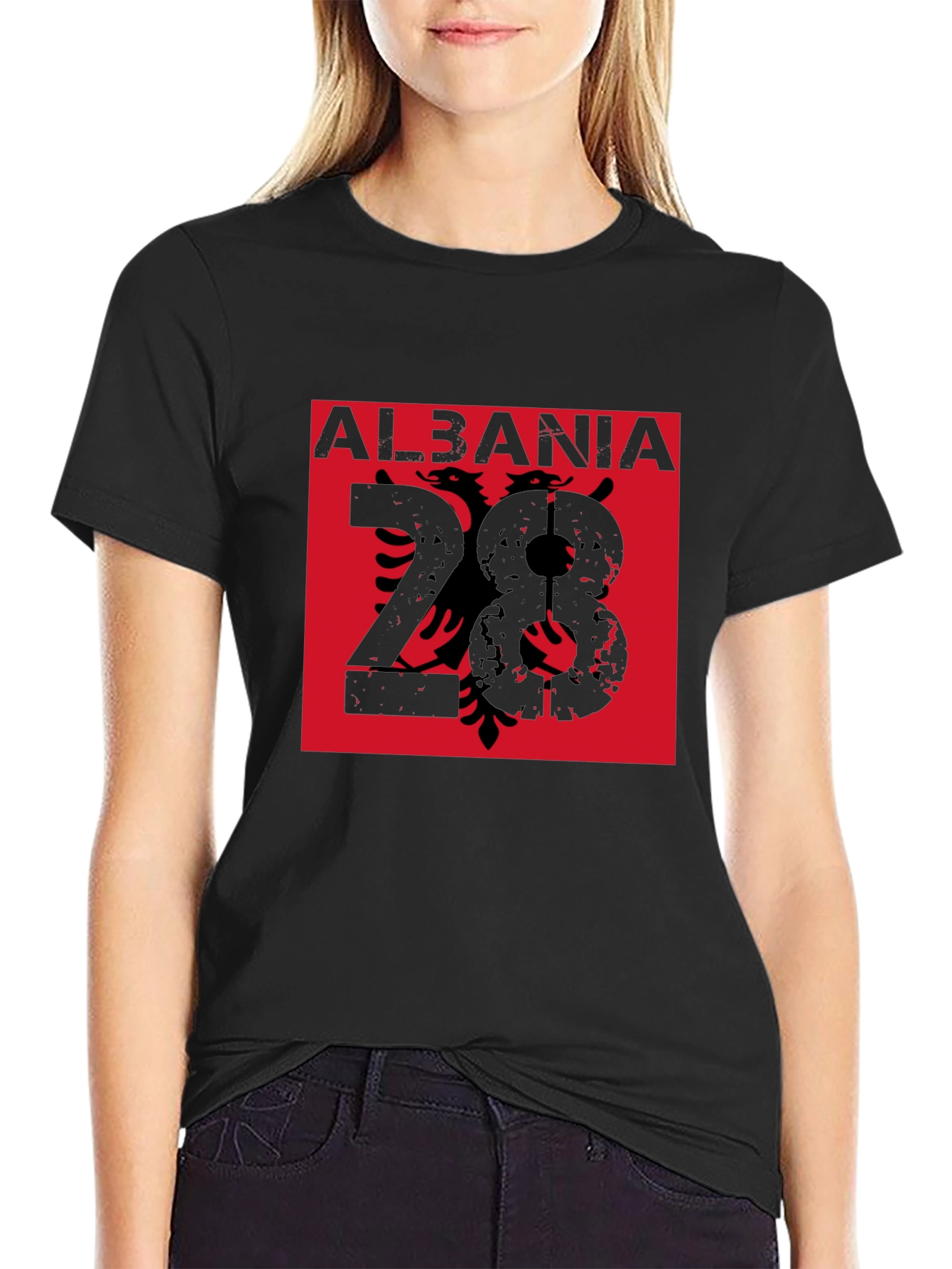 Albania Eagle Graphic Tee - Mens Black T-Shirt
