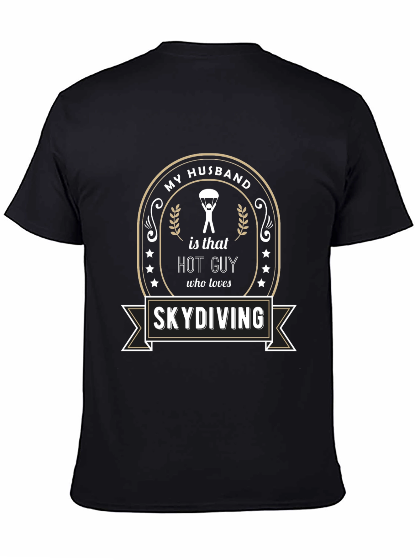 Skydiving Husband Graphic Tee - Hot Guy Gift