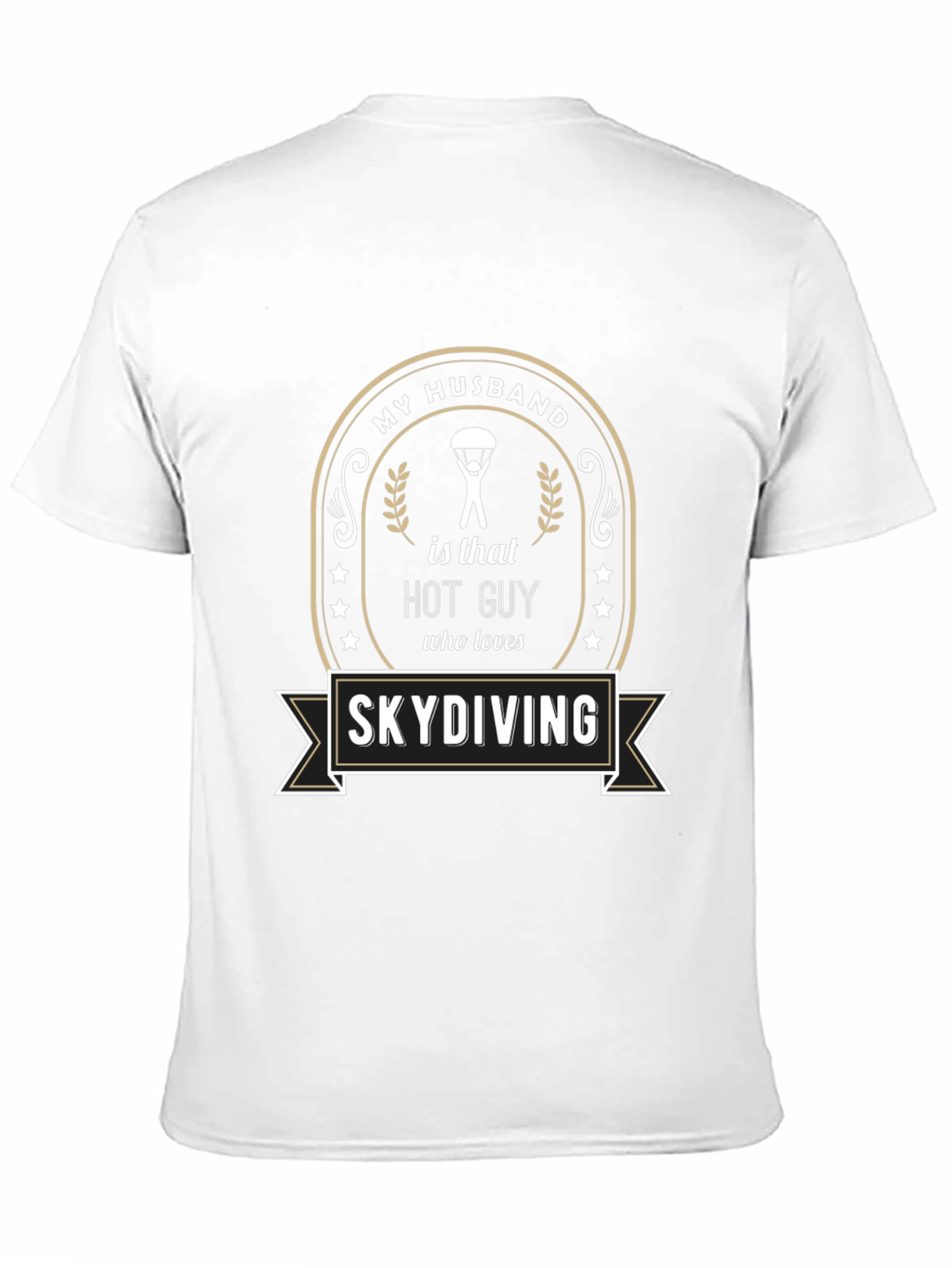 Skydiving Husband Graphic Tee - Hot Guy Gift