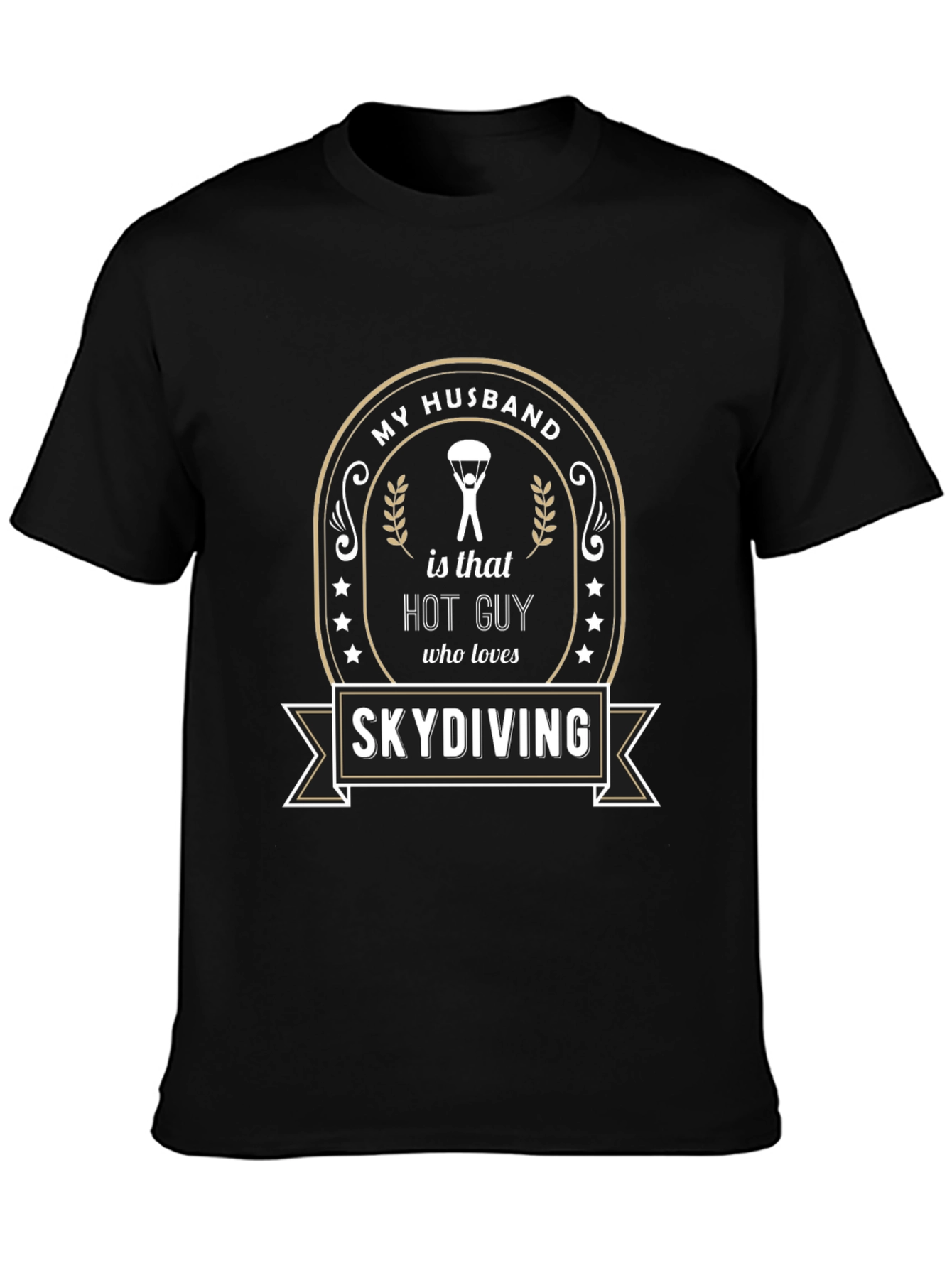 Skydiving Husband Graphic Tee - Hot Guy Gift