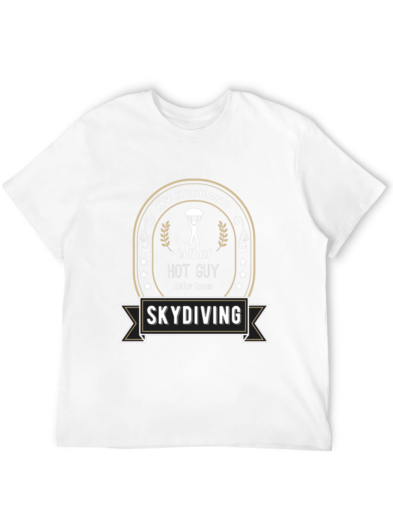 Skydiving Husband Graphic Tee - Hot Guy Gift