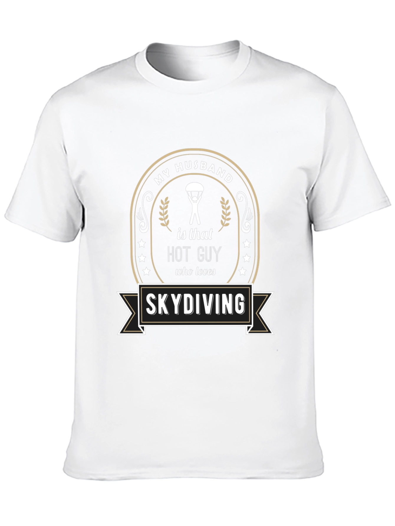 Skydiving Husband Graphic Tee - Hot Guy Gift