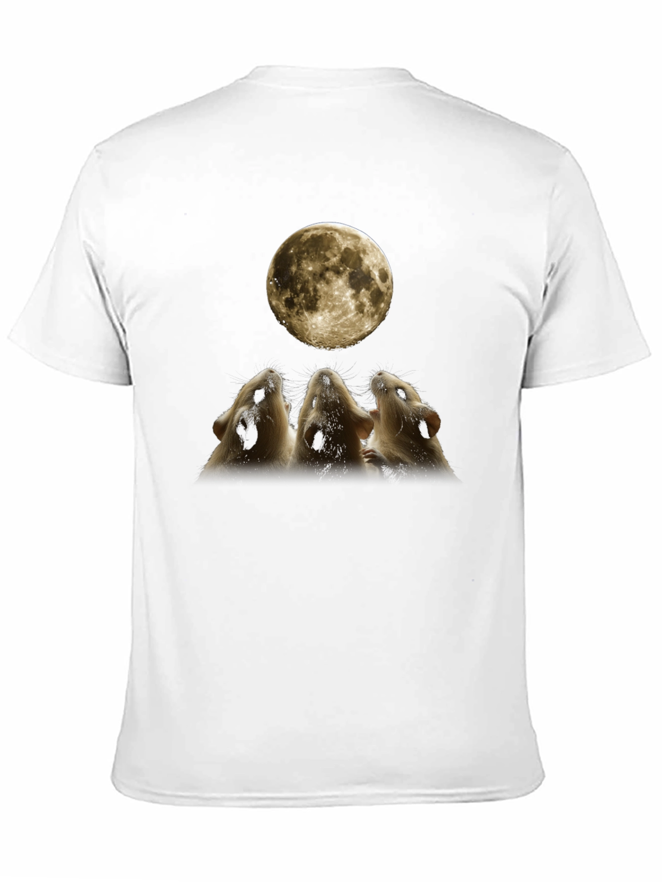 Guinea Pig Howling at Moon Graphic Tee