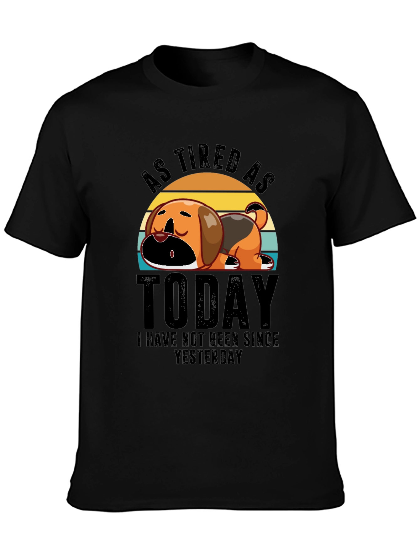 As Tired As Today Black Graphic T-Shirt
