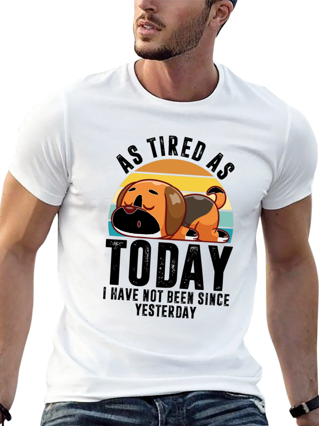 As Tired As Today Black Graphic T-Shirt