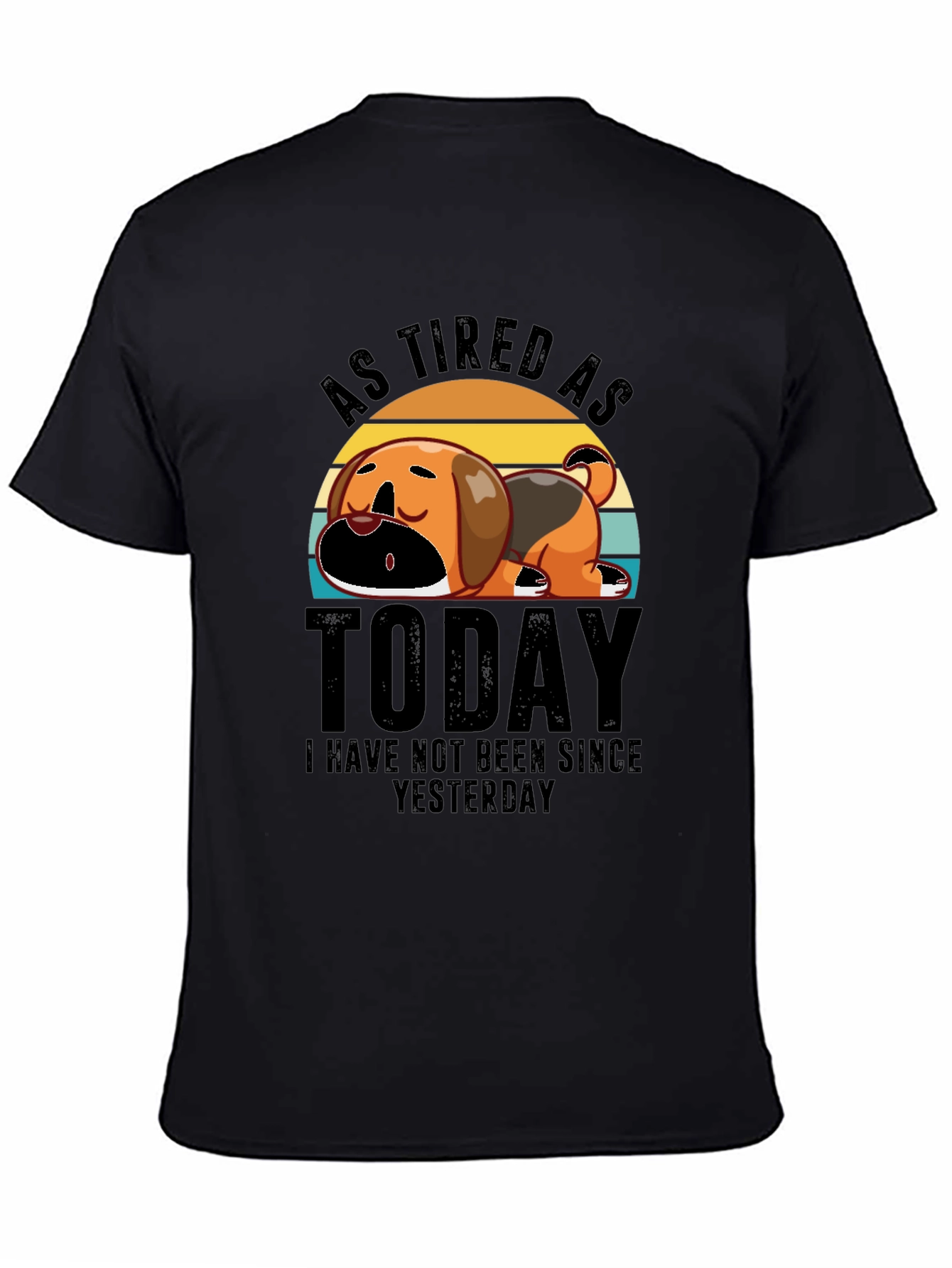 As Tired As Today Black Graphic T-Shirt