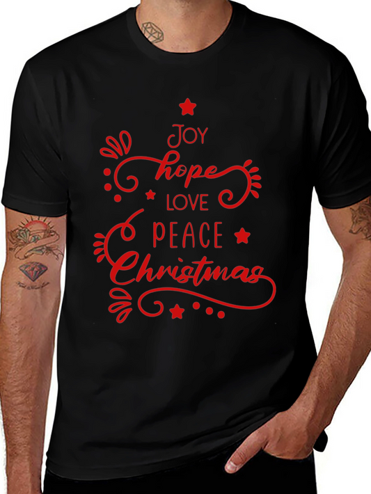Christmas Joy T-Shirt - Hope Love Peace Holiday Tee