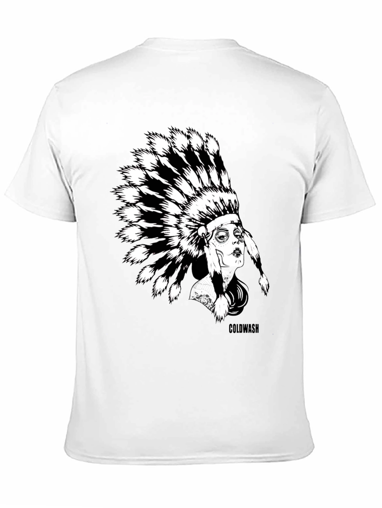 Native American Headdress Graphic Black T-Shirt