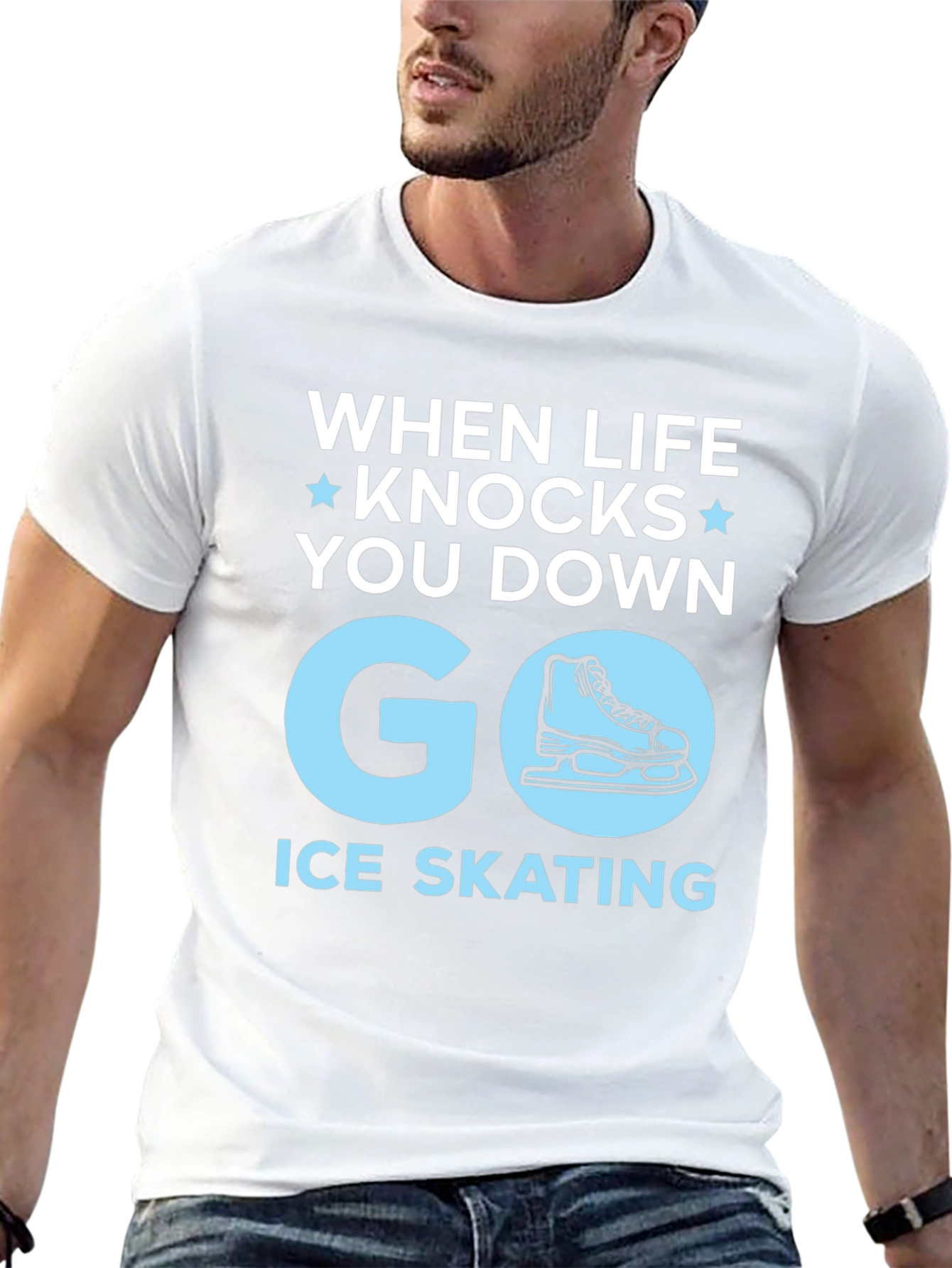 Ice Skating T-Shirt - When Life Knocks You Down
