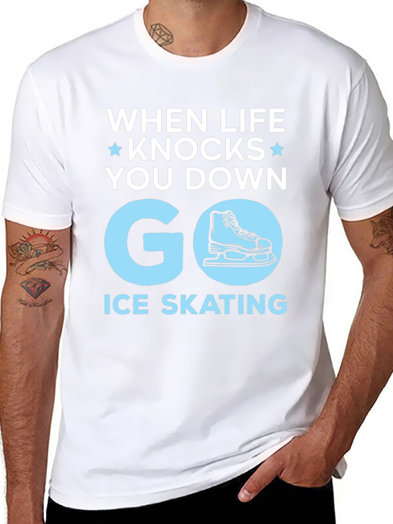 Ice Skating T-Shirt - When Life Knocks You Down