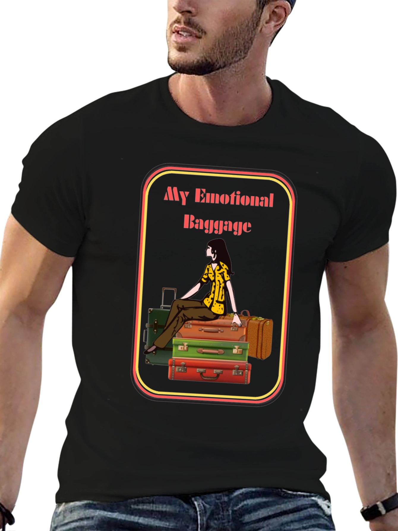 Emotional Baggage Graphic Tee - Unique T-Shirt