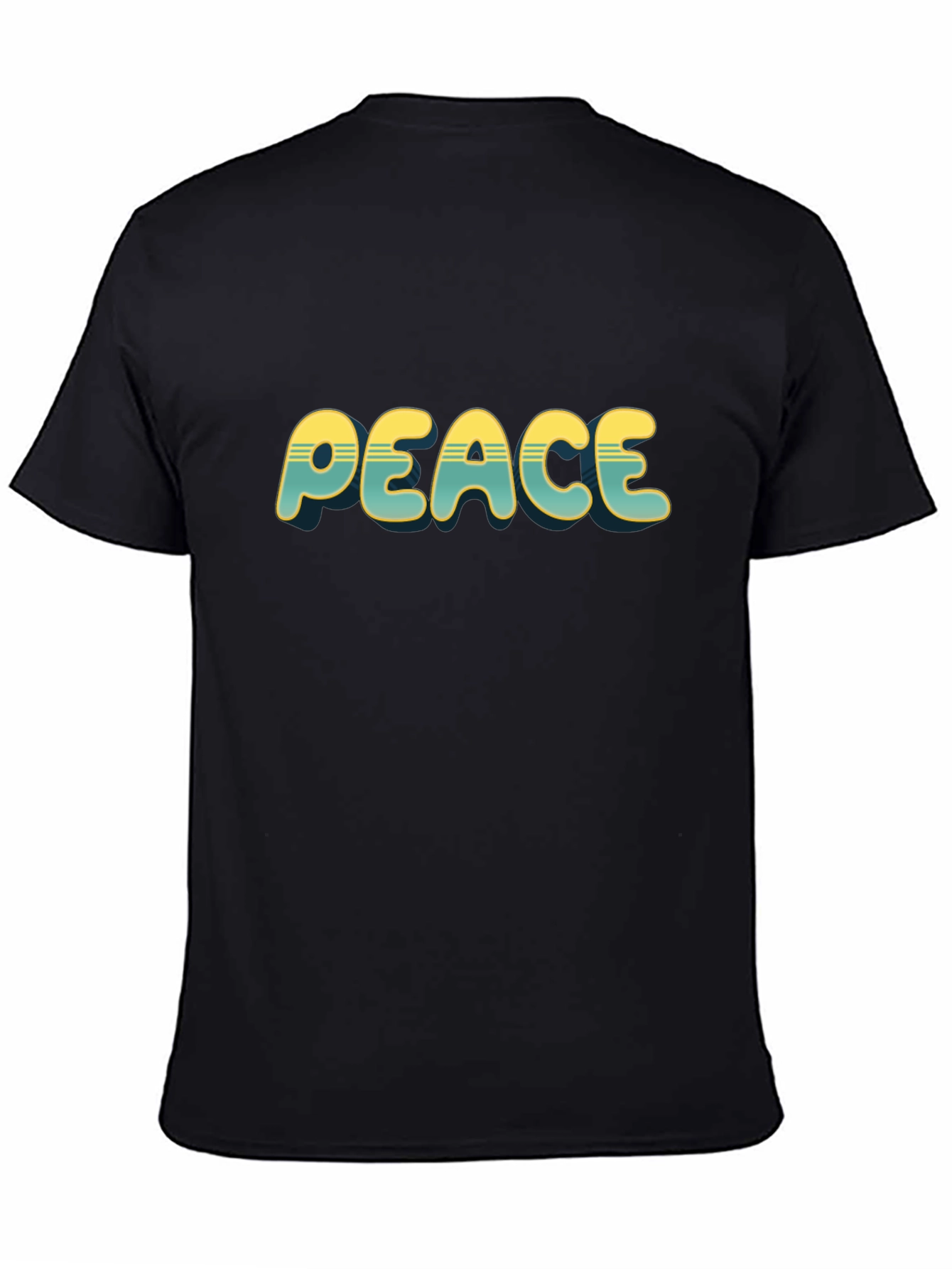 Peace Graphic Black T-Shirt - Retro Style