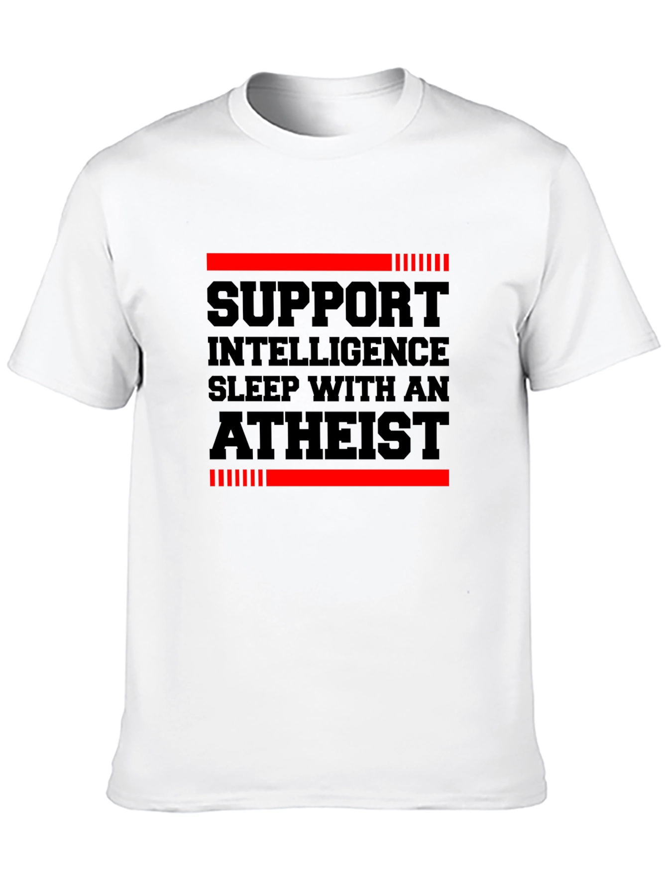 Support Intelligence Atheist Graphic Tee