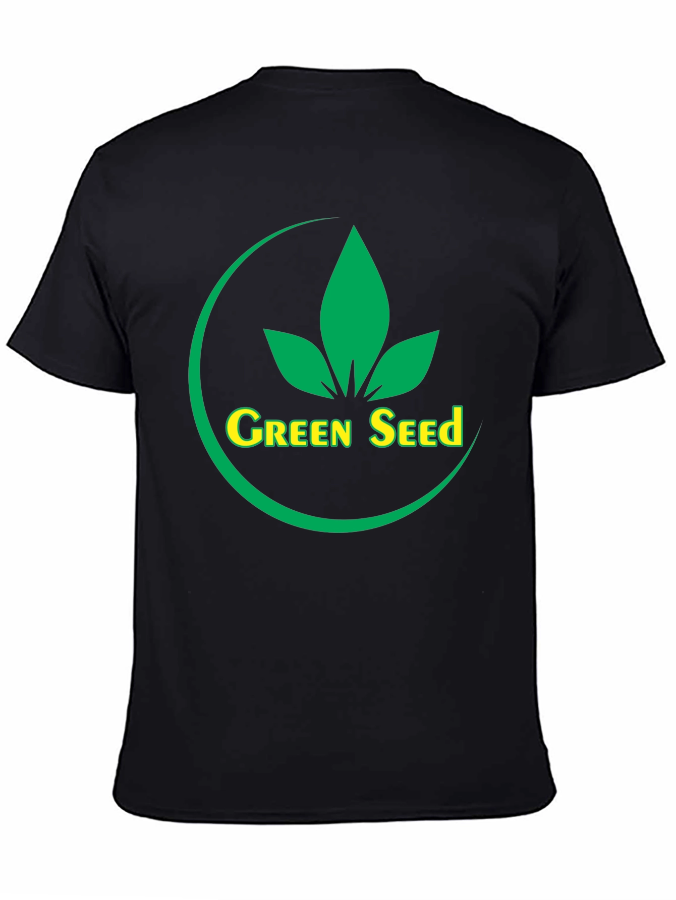 Green Seed Logo Black T-Shirt